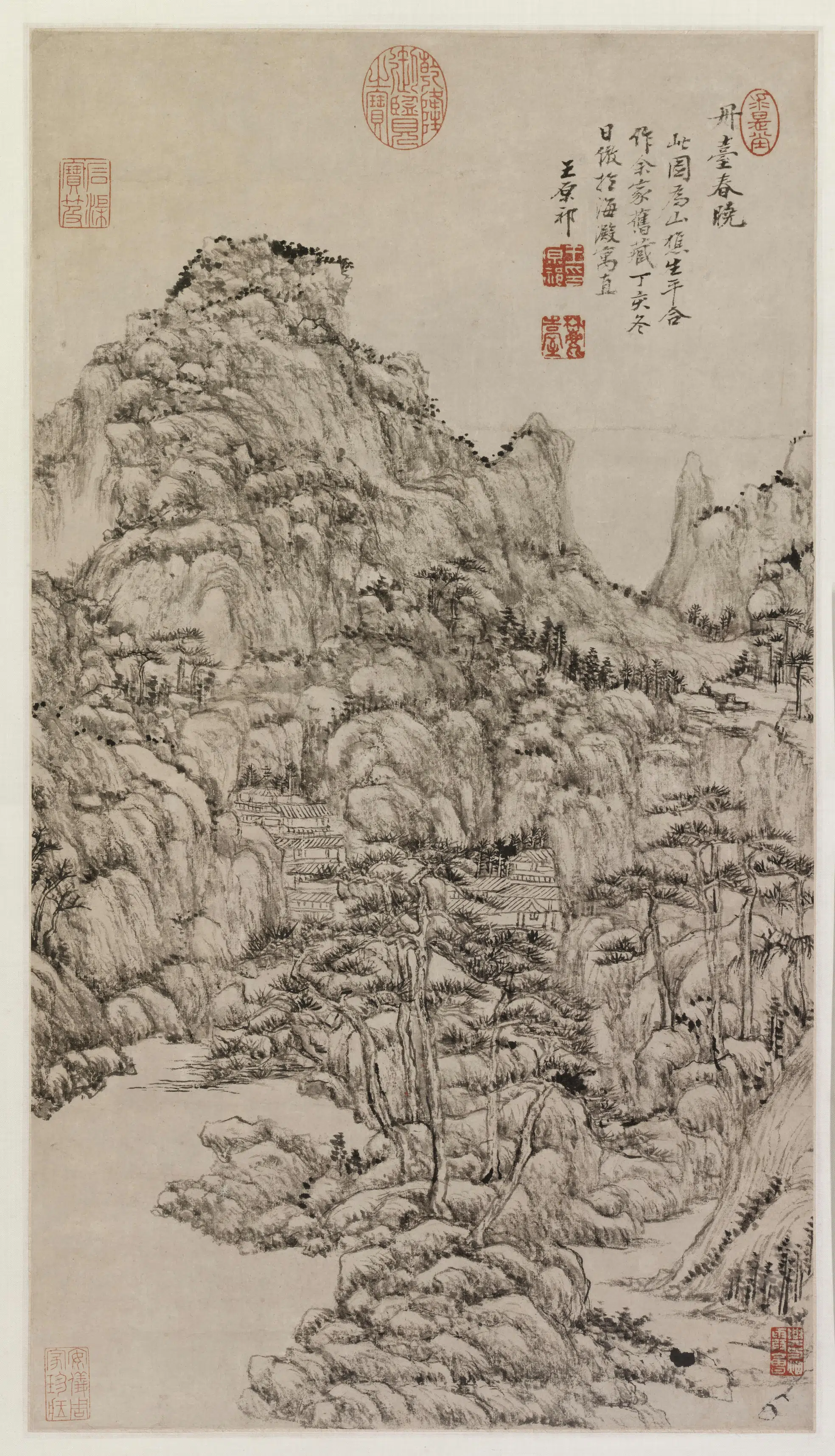清代【王原祁】《丹台春晓图轴》