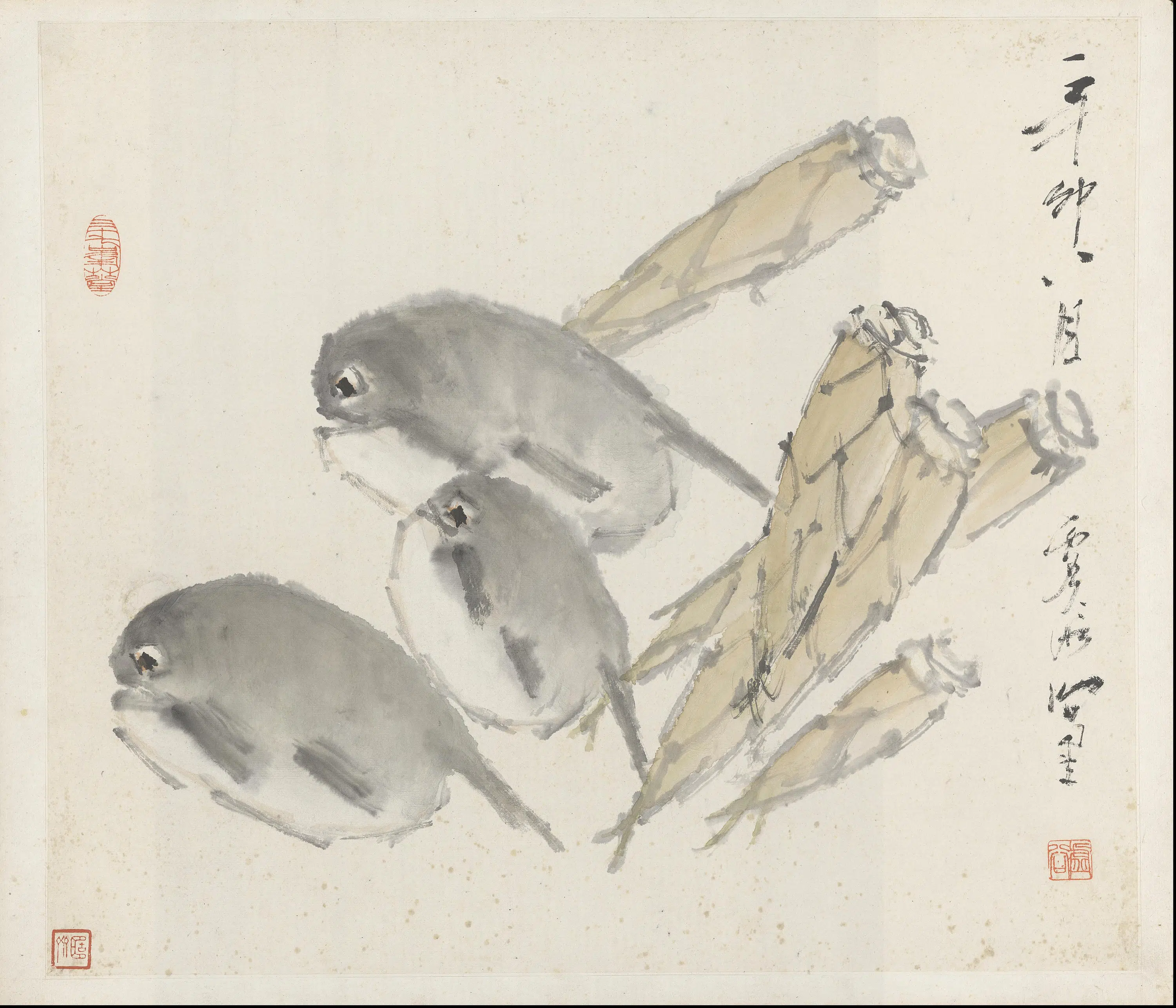 清代【虚谷】《杂画册(12开)》 第12张 清代【虚谷】《杂画册(12开)》 第12张