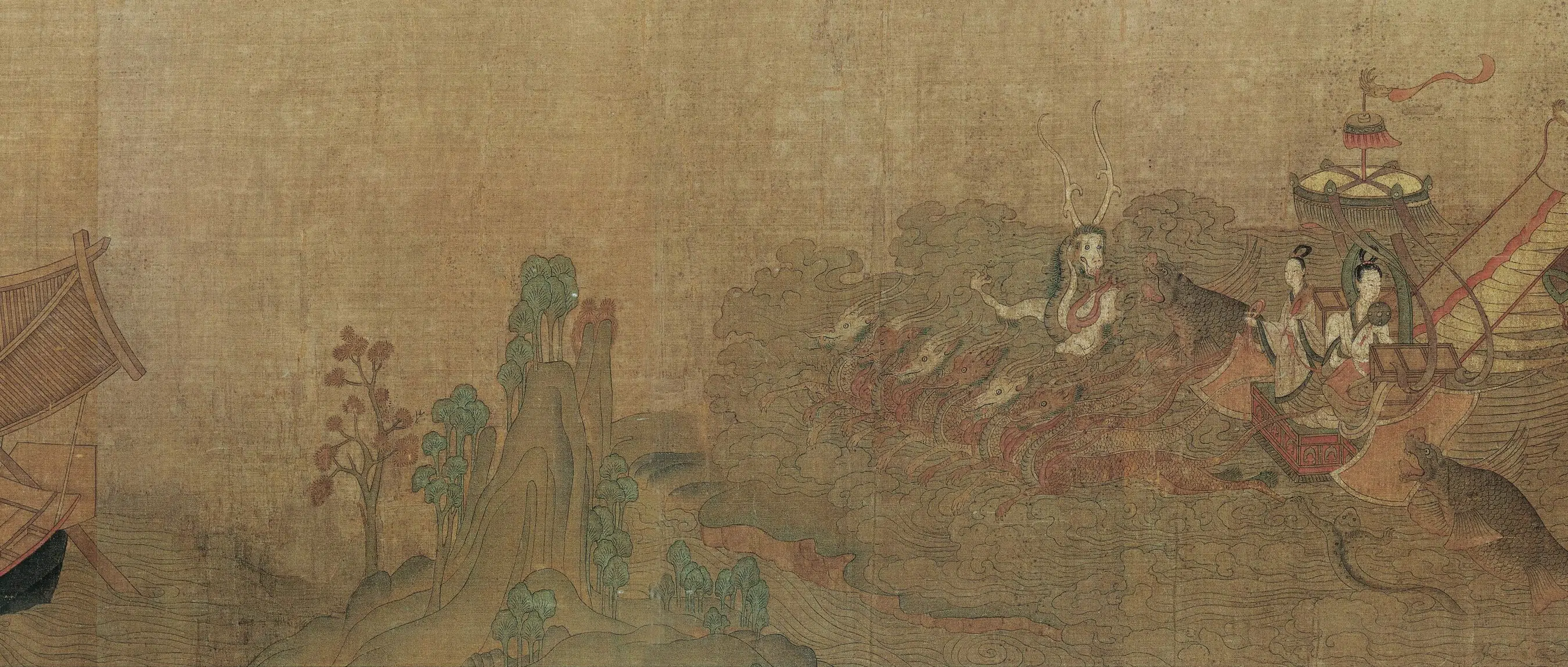 东晋【顾恺之】《摹洛神赋图画心（第一卷）》 第3张
