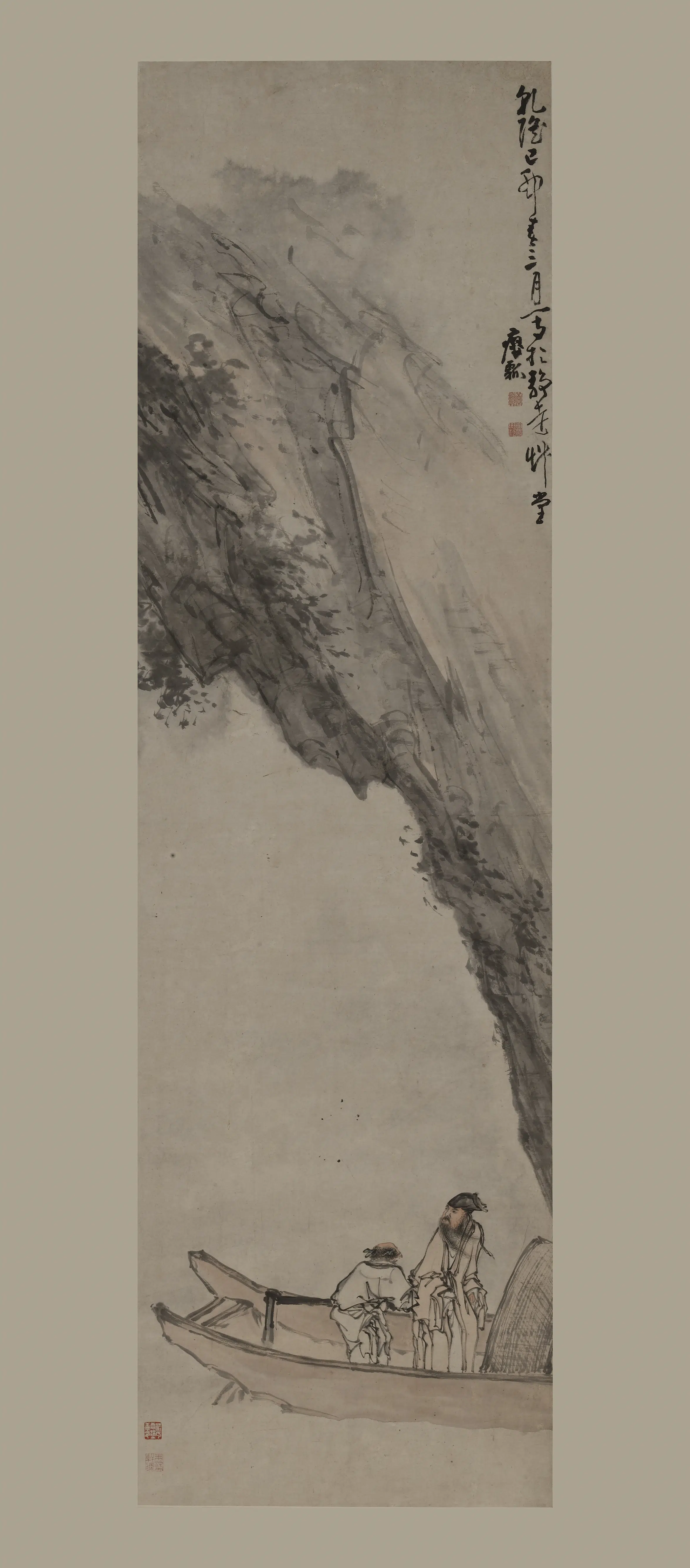 清代【黄慎】《赤壁夜游图轴》 第1张 清代【黄慎】《赤壁夜游图轴》 第1张