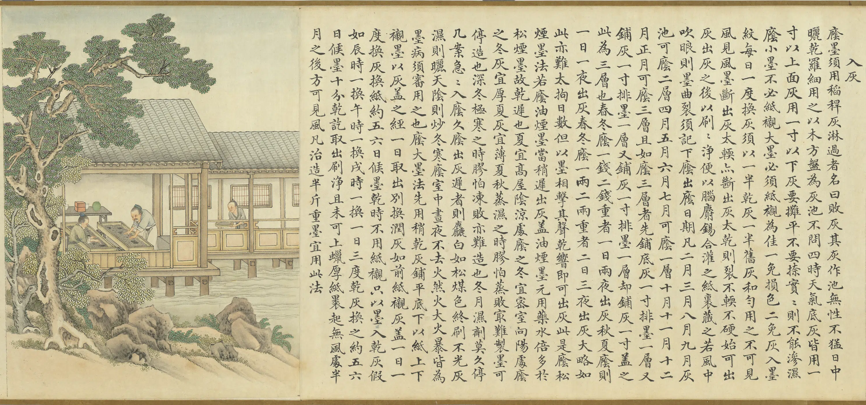清代【沈初】《徐扬墨法集要图卷_入灰》