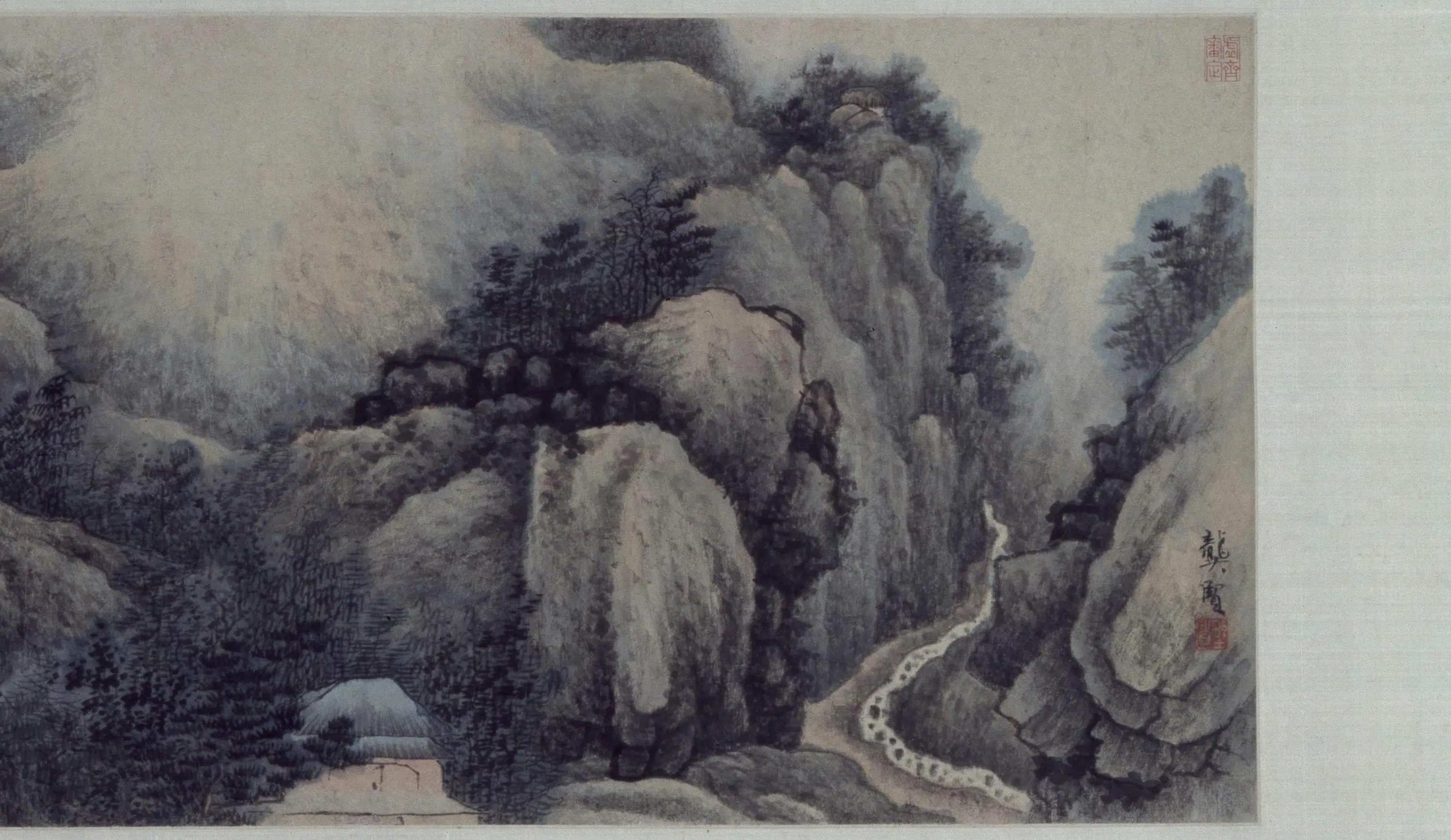 清代【龚贤】《摄山棲霞图卷》 第3张 清代【龚贤】《摄山棲霞图卷》 第3张