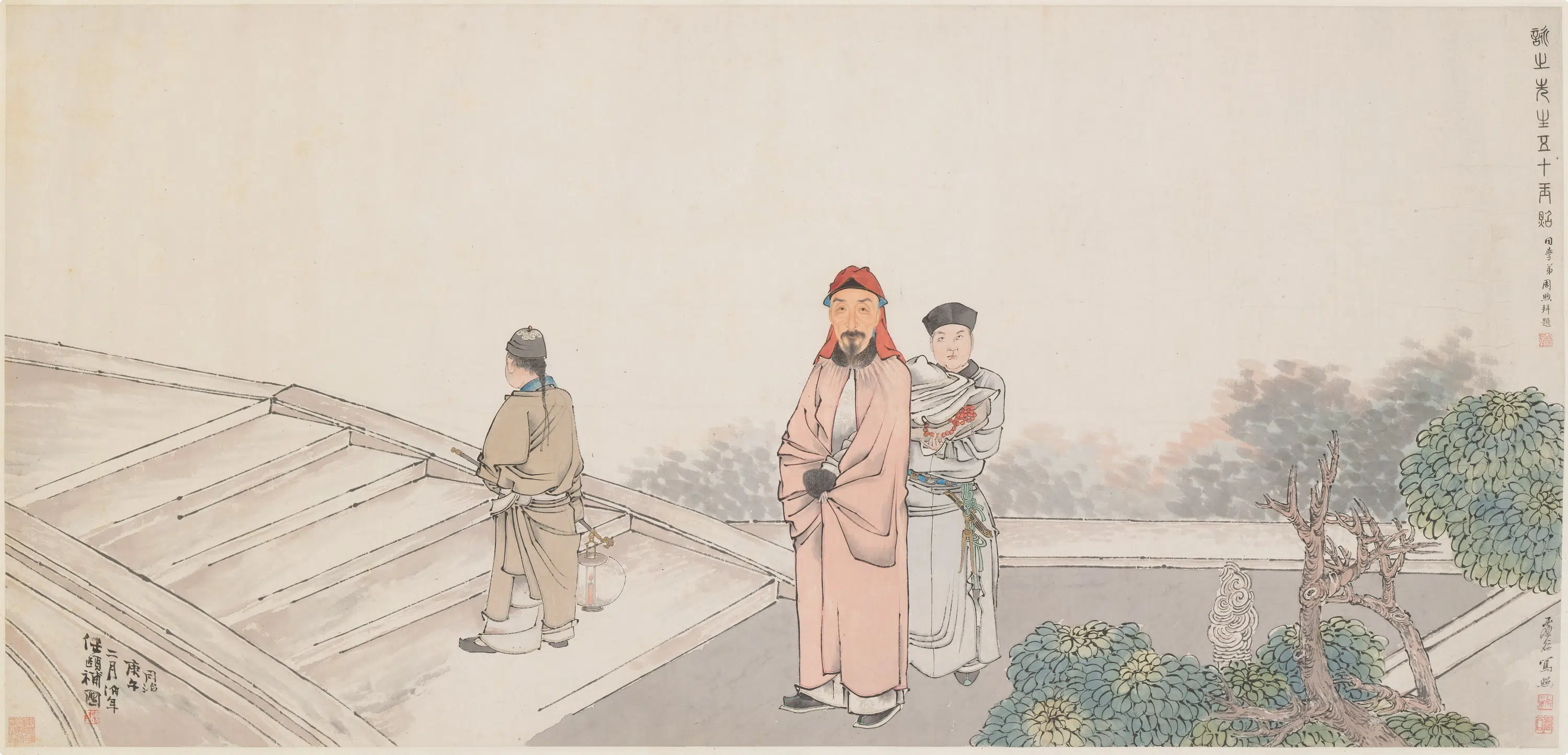清代【任伯年（任颐）】《虚谷咏之肖像卷》 第1张