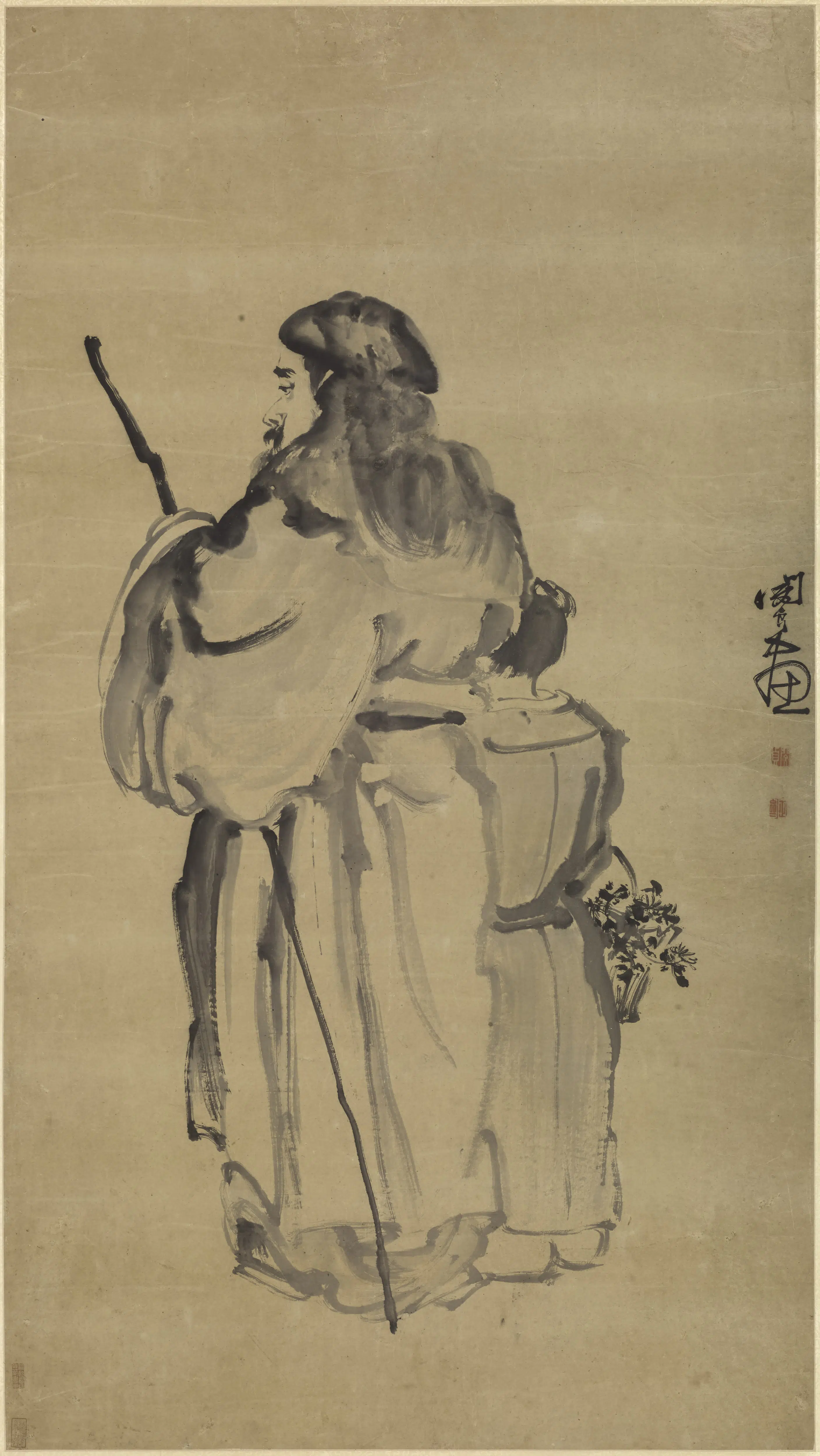 清代【闵贞】《人物图轴》