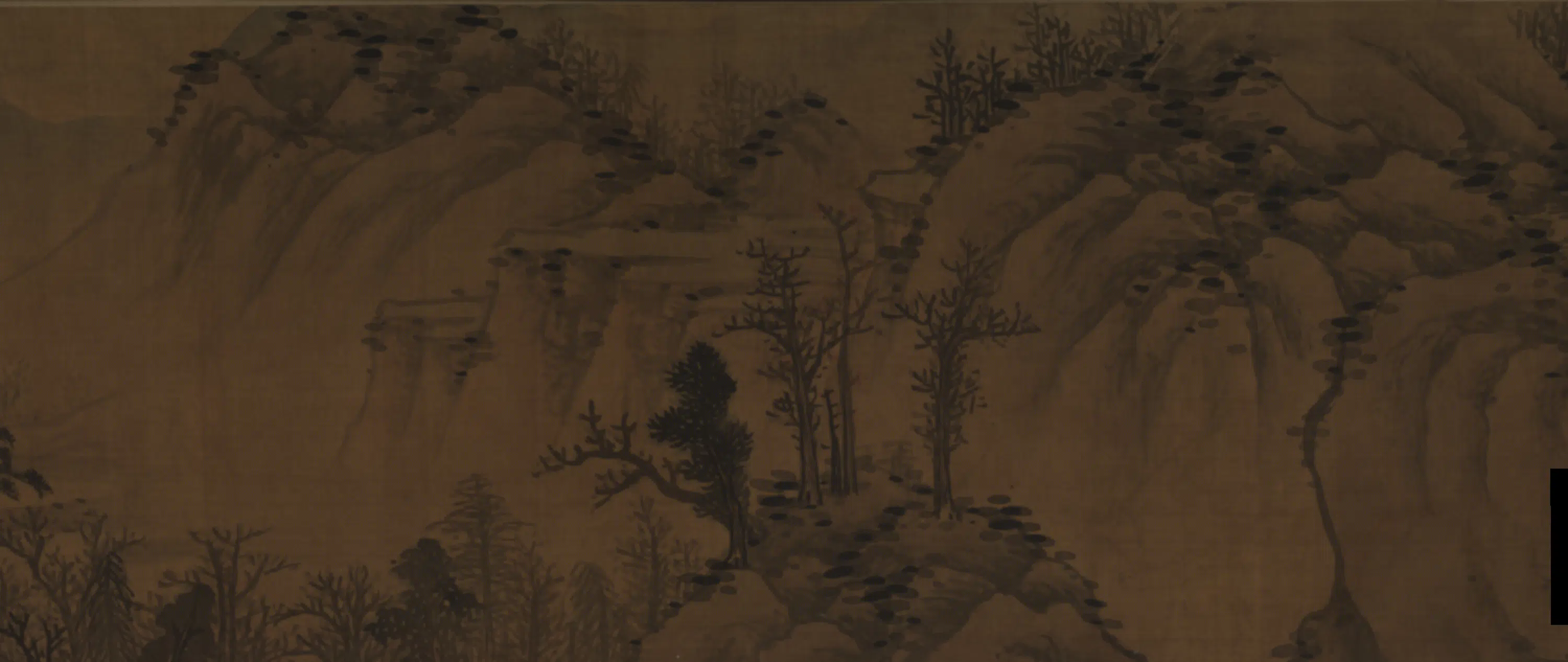 元朝【赵雍】《黄公望、赵雍合作山水卷》 第3张 元朝【赵雍】《黄公望、赵雍合作山水卷》 第3张