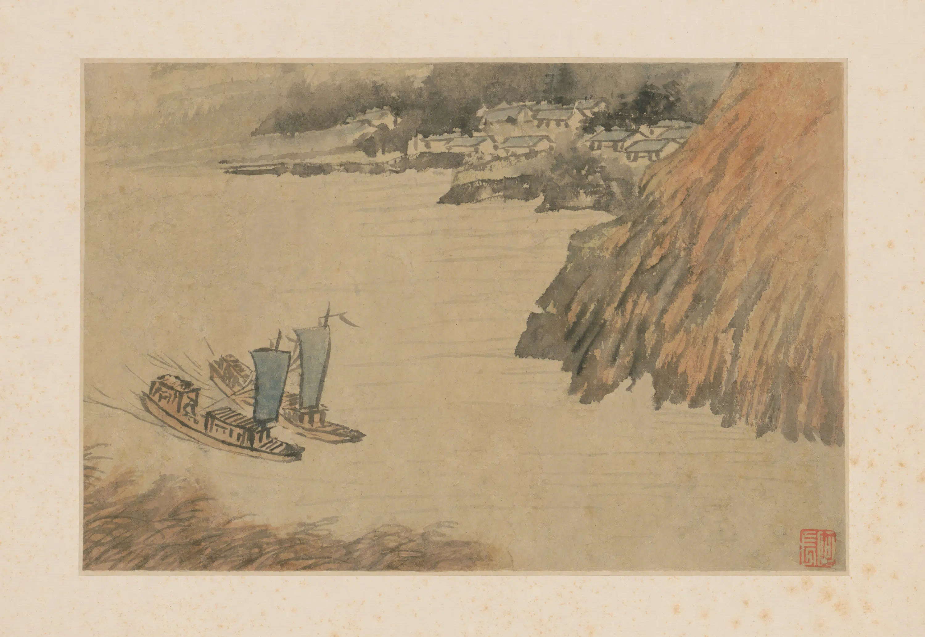清代【原济】《山水图页-2》