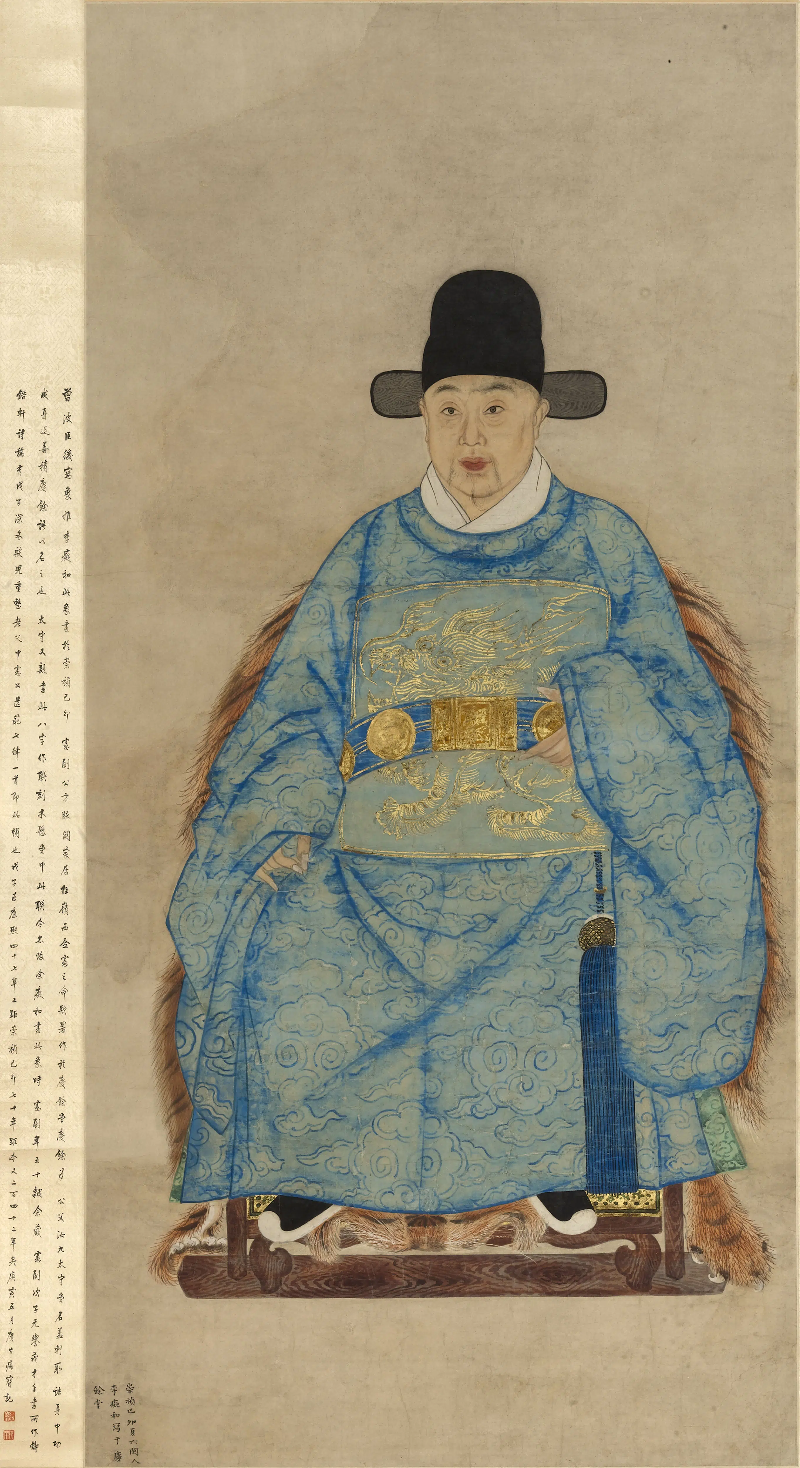明朝【李痴和】《冒起宗像轴》 第1张