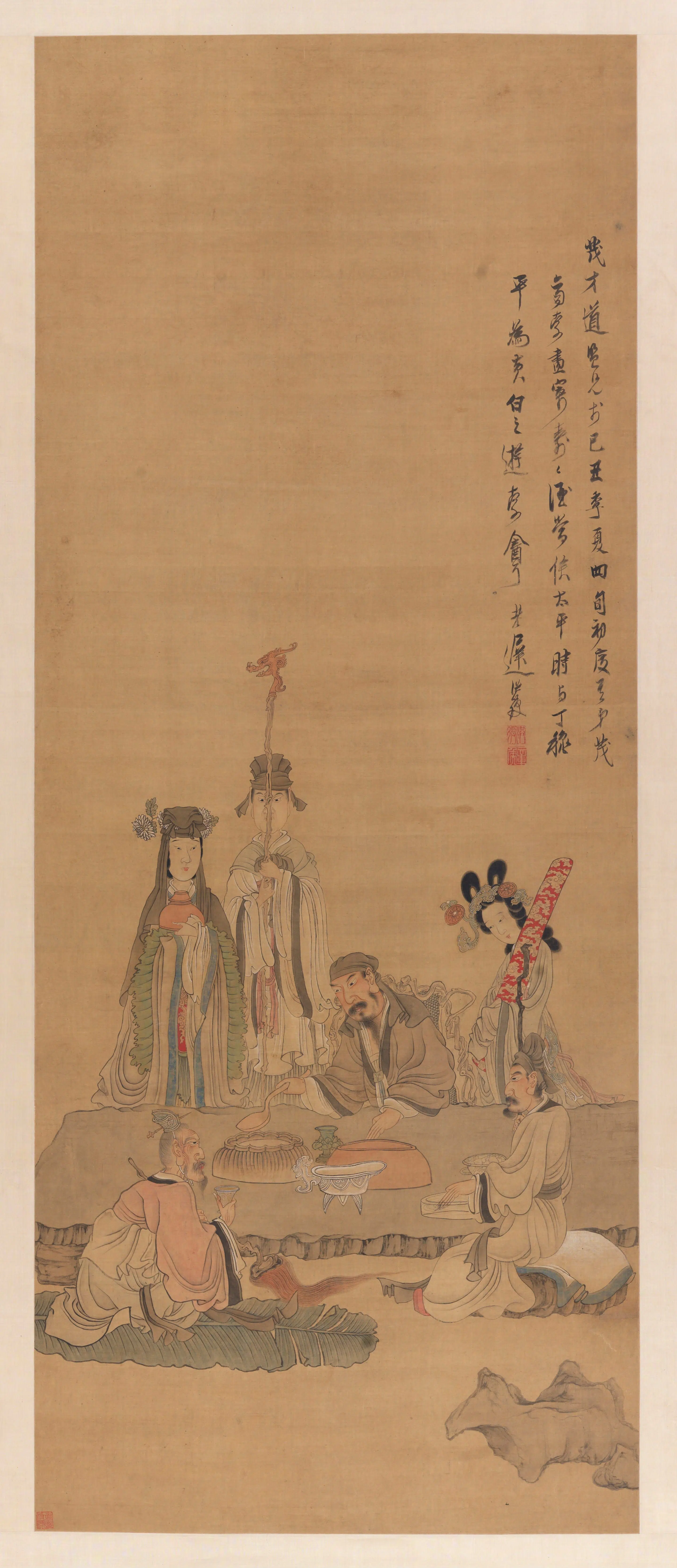 清代【陈洪绶】《群仙祝寿图》