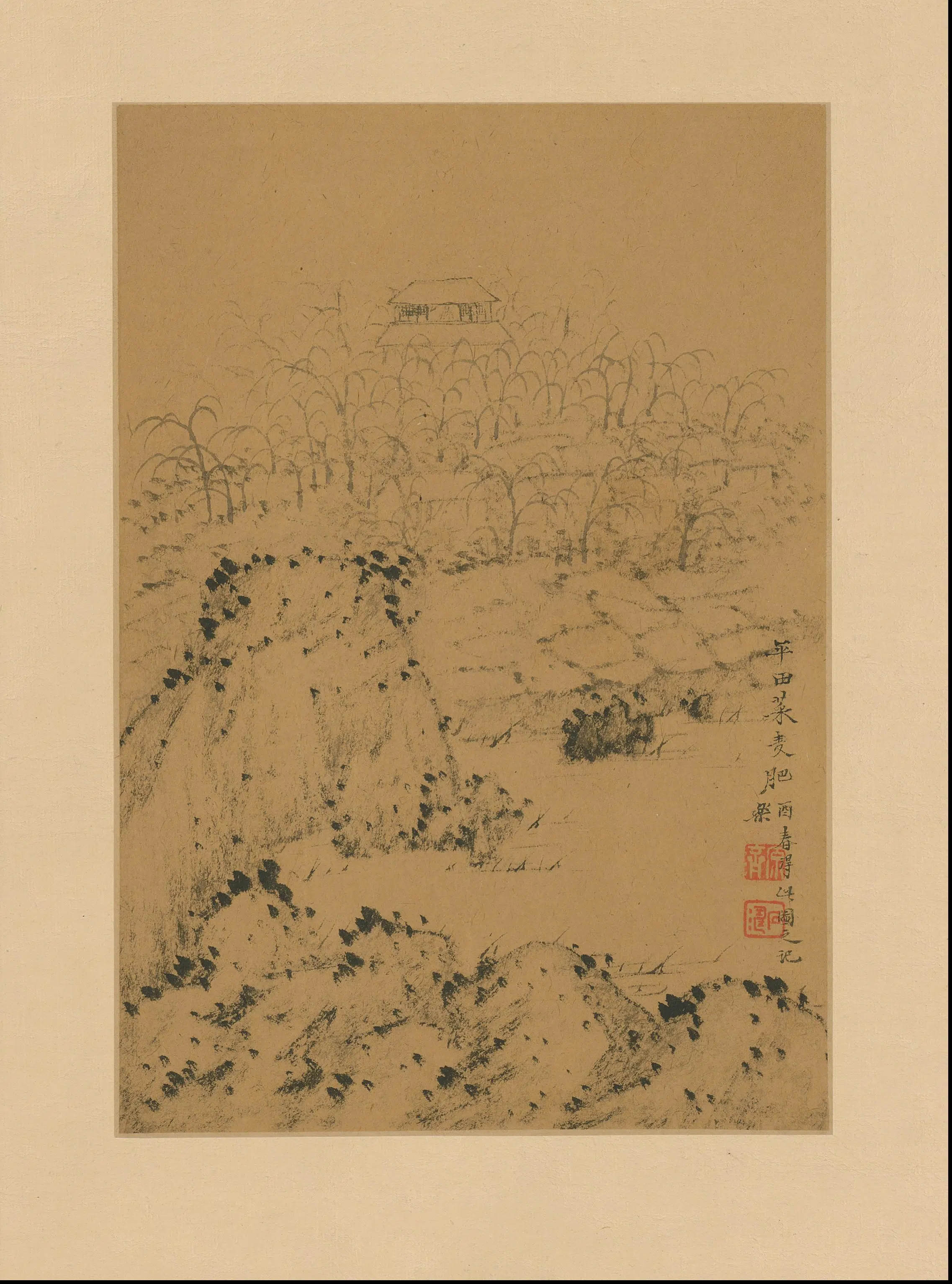 清代【石涛】《山水图册（10开）》 第9张