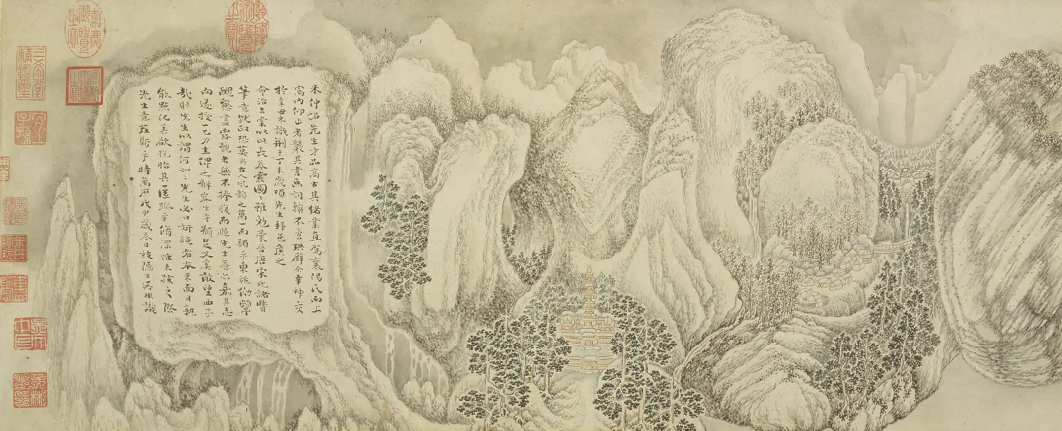 明朝【吴彬】《山阴道上图卷》