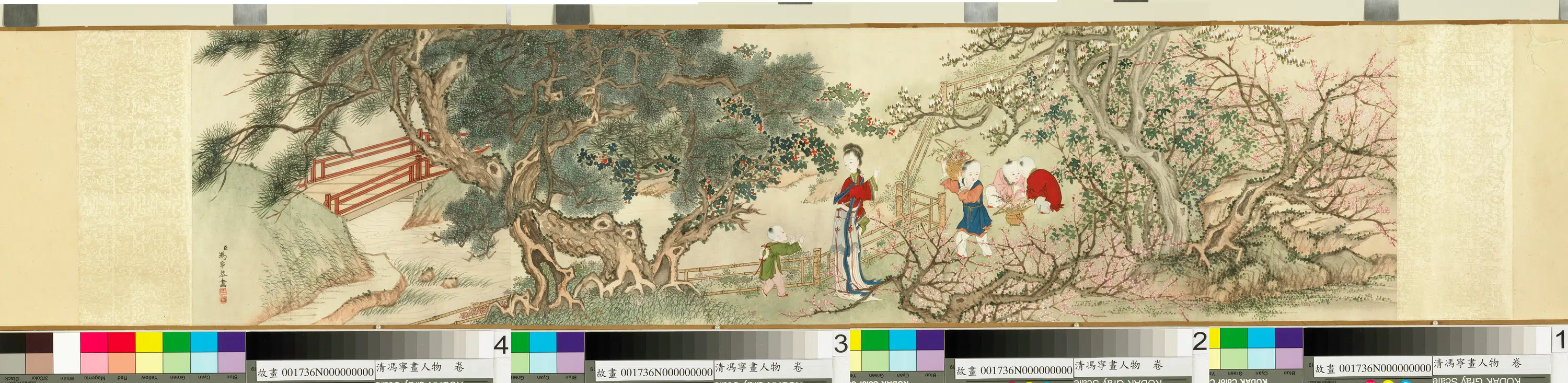 清代【冯宁】《画人物图卷》
