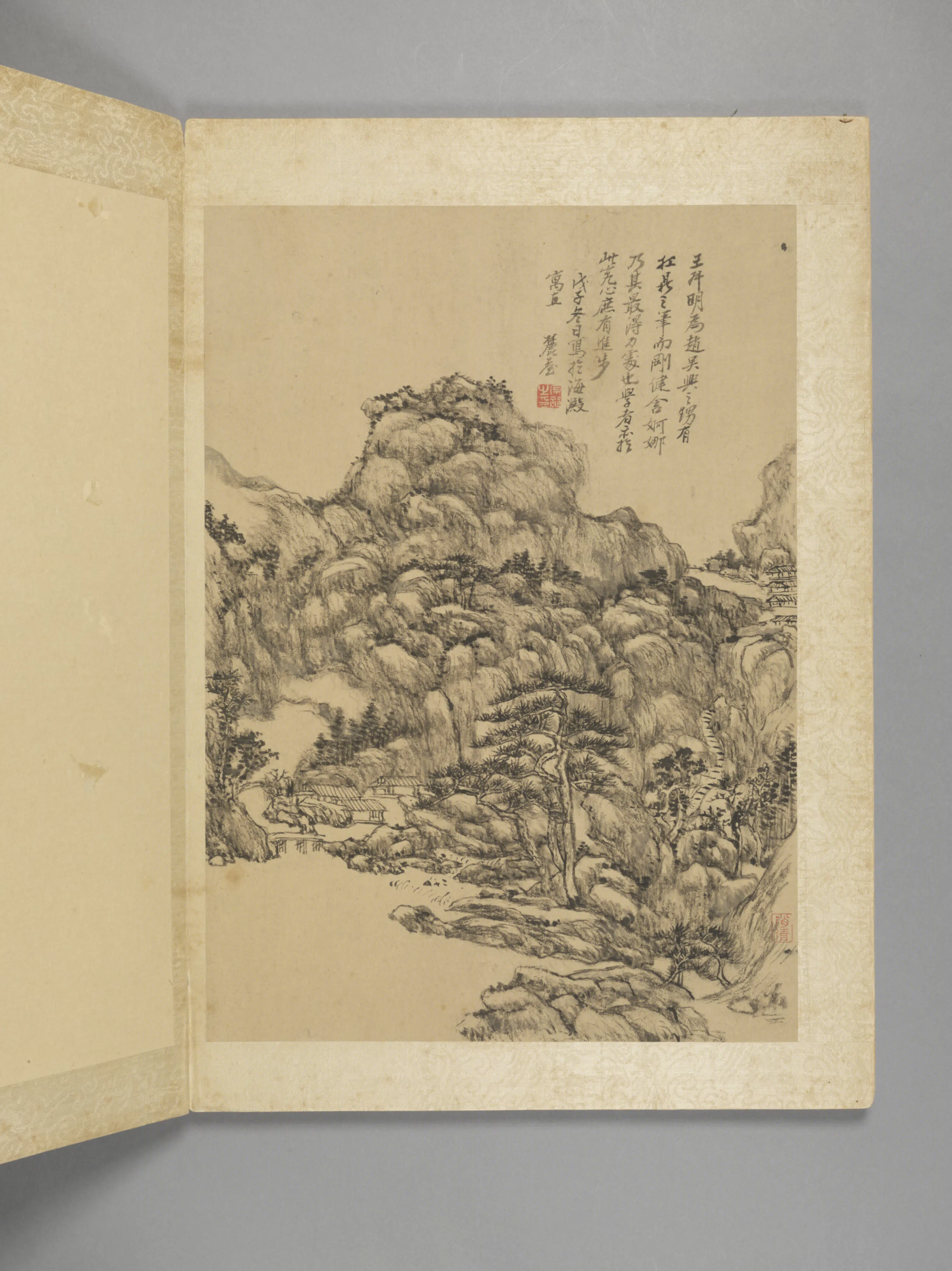 清代【王原祁】《仿古山水册(8开)》 第5张 清代【王原祁】《仿古山水册(8开)》 第5张