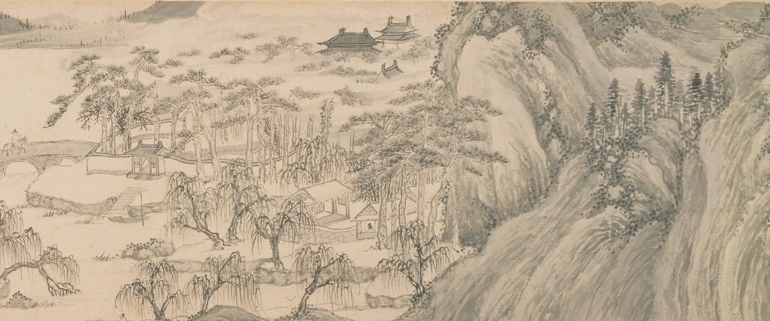 明朝【钱穀(谷)】《溪山深秀图卷》 第6张 明朝【钱穀(谷)】《溪山深秀图卷》 第6张