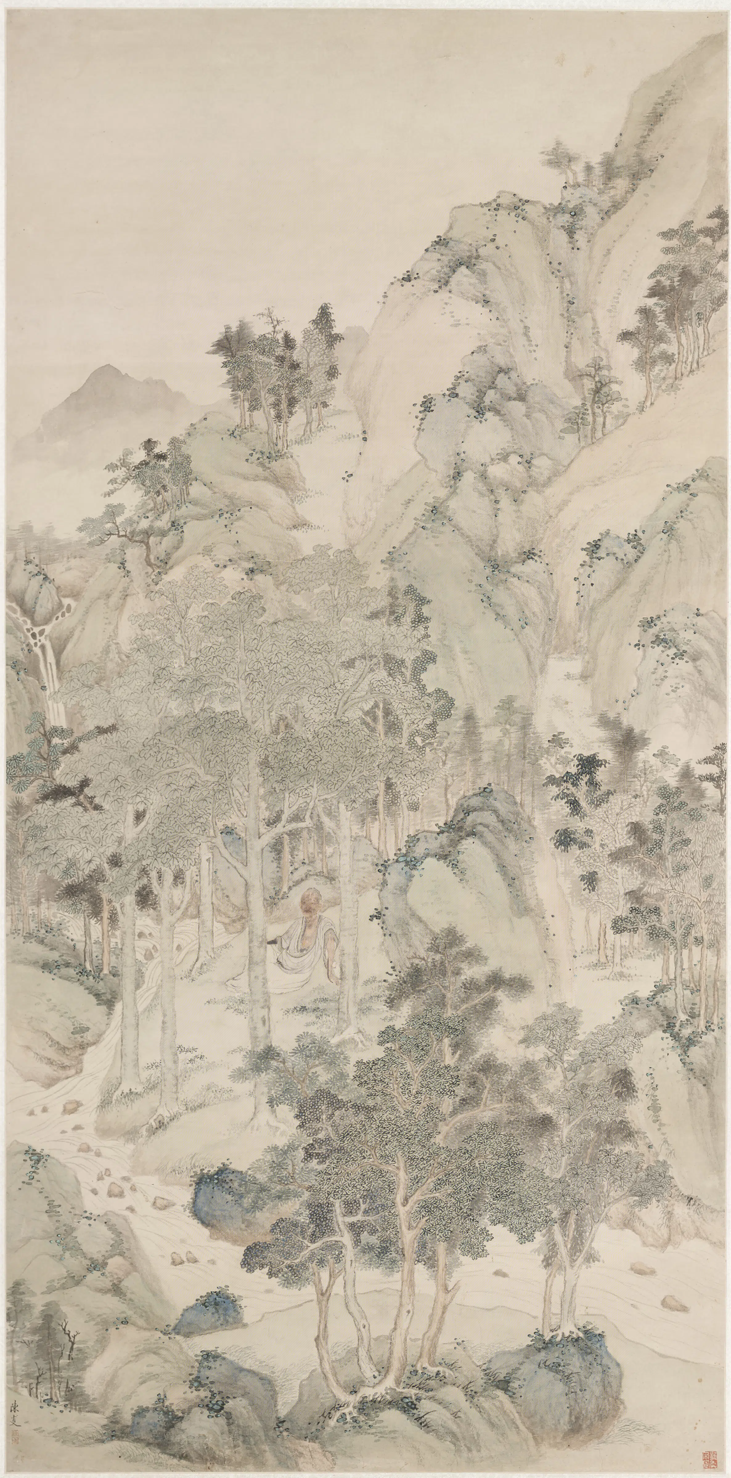 清代【陈敷】《桐荫清咏轴》