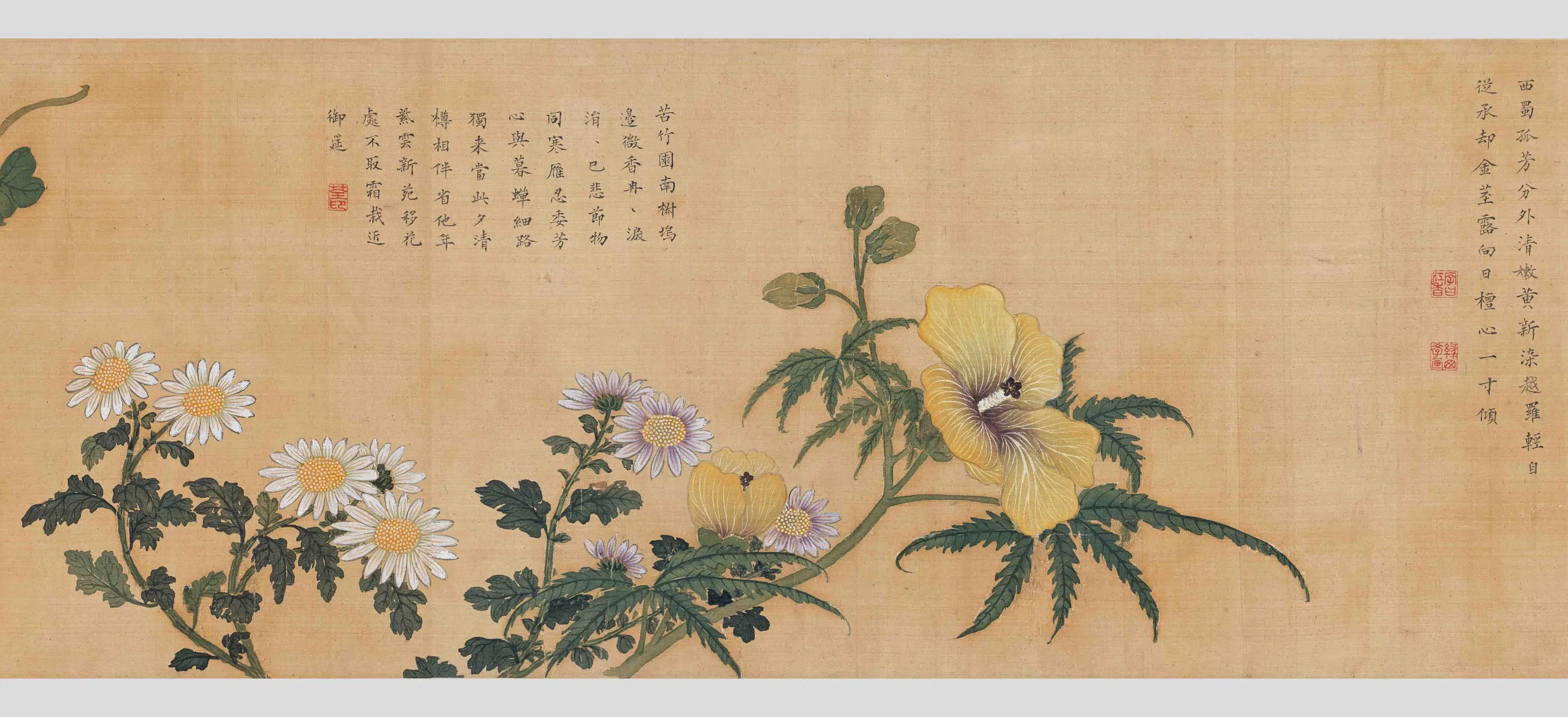 清代【马荃】《四季花卉卷》 第3张 清代【马荃】《四季花卉卷》 第3张