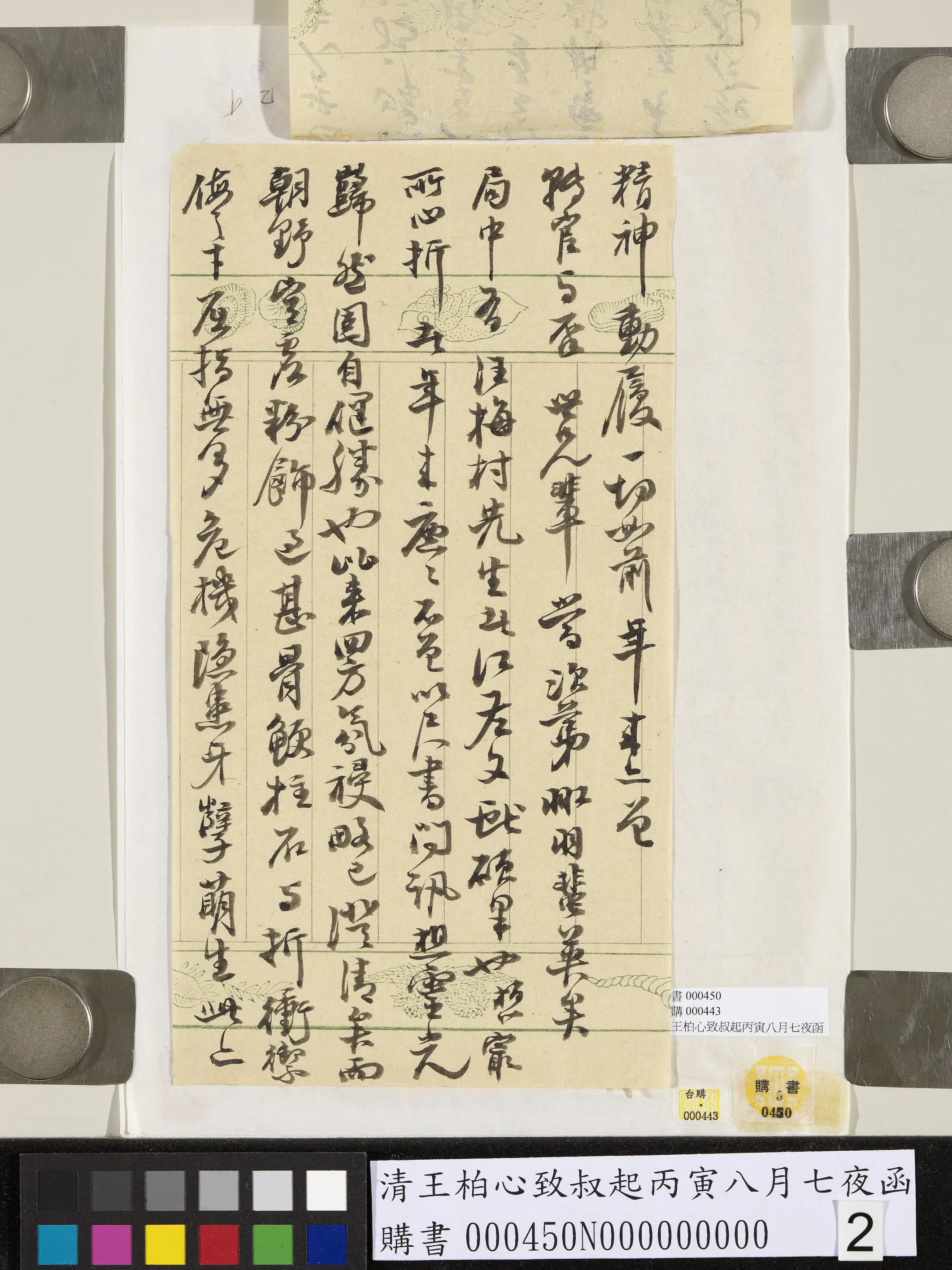 清代【王柏心】《致叔起丙寅八月七夜函》 第2张 清代【王柏心】《致叔起丙寅八月七夜函》 第2张