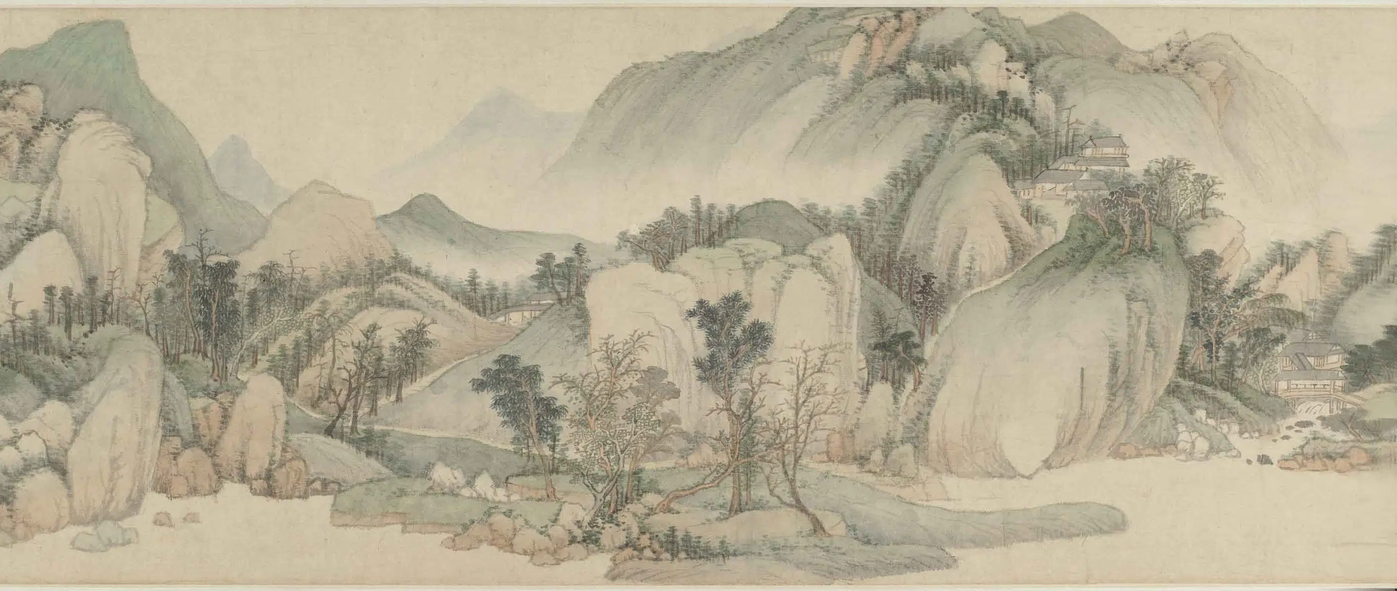 清代【王时敏】《晴岚暖翠图卷》 第11张 清代【王时敏】《晴岚暖翠图卷》 第11张