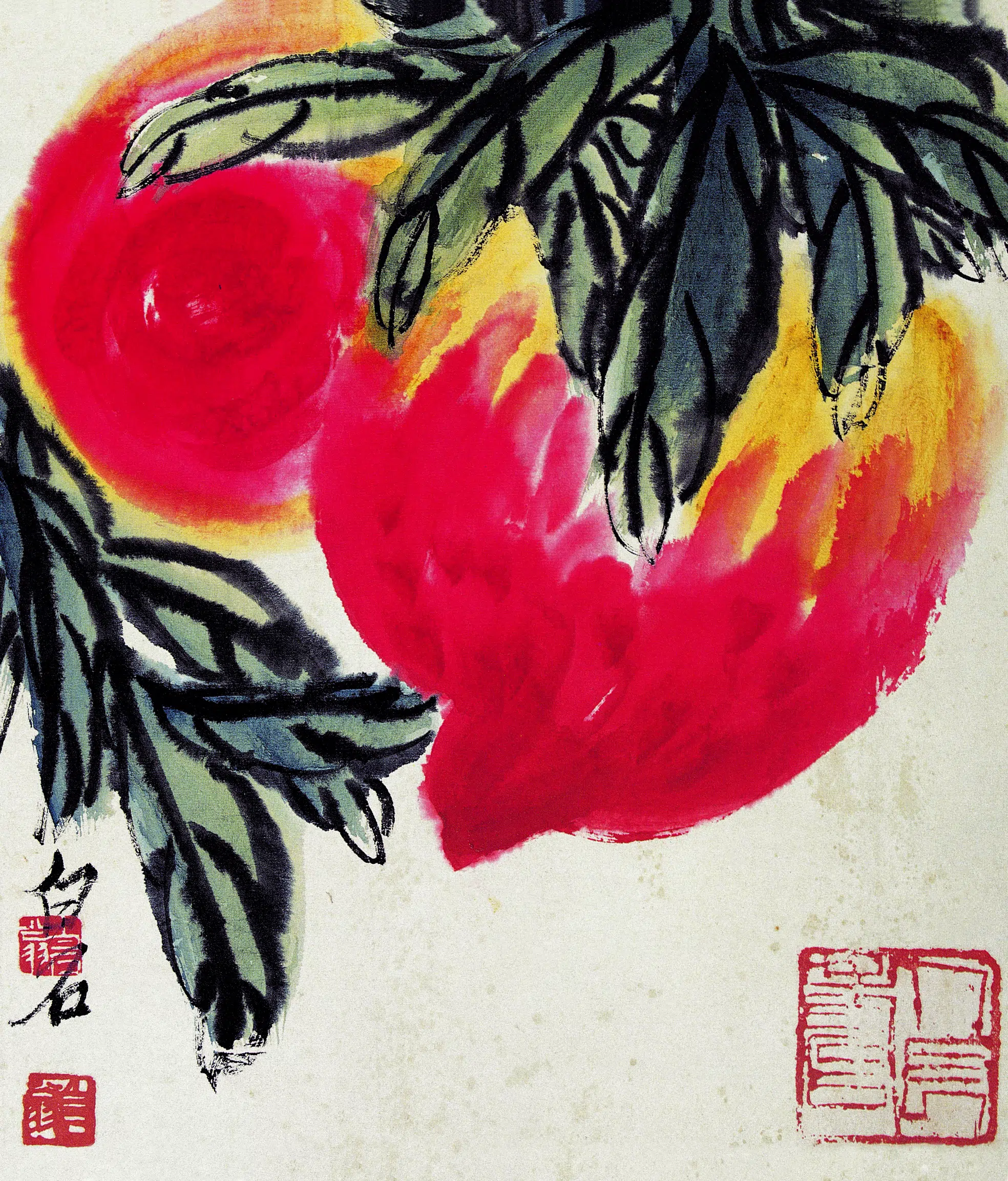 近现代【齐白石】《寿桃》