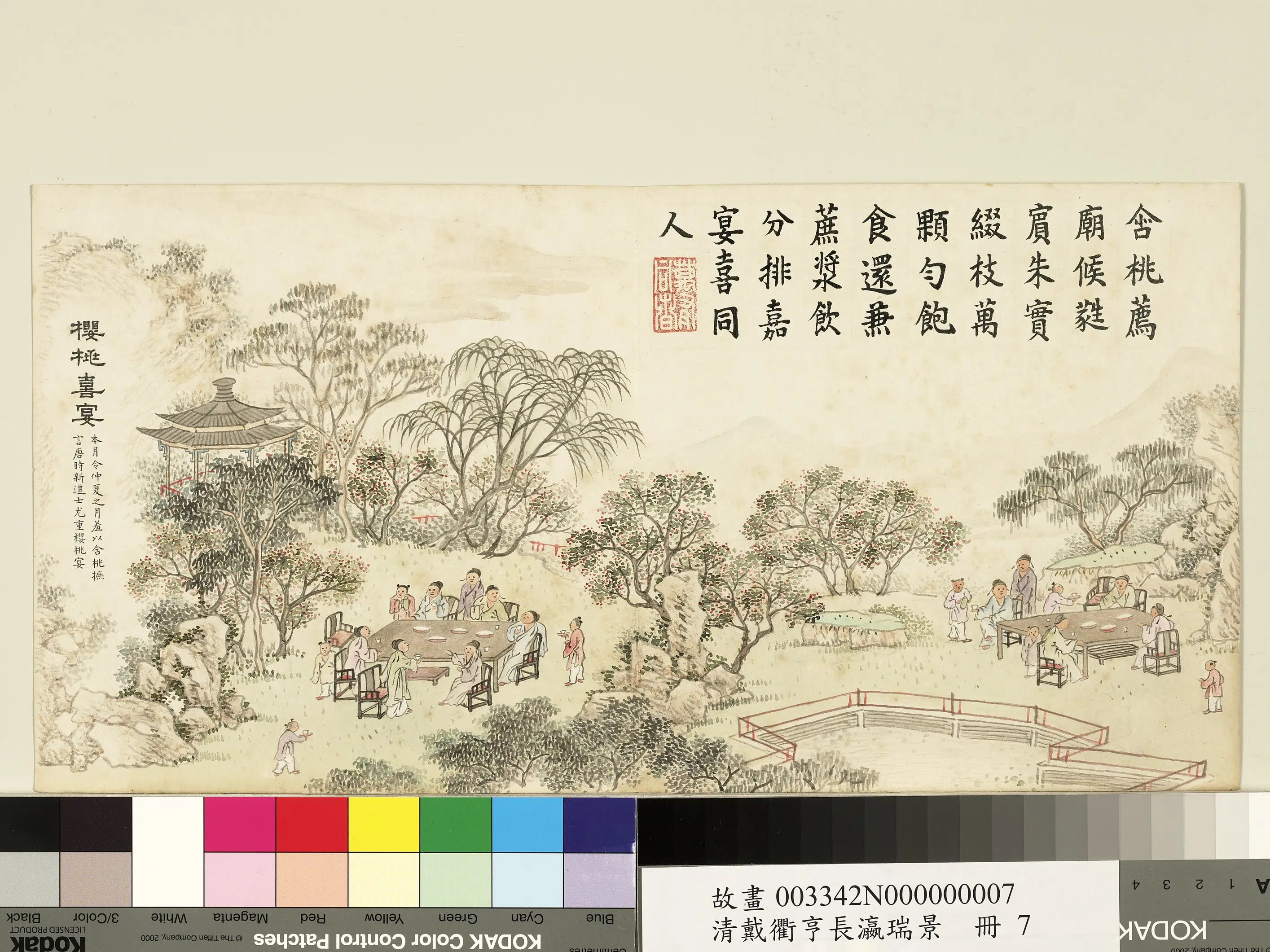 清代【戴衢亨】《长嬴瑞景册-樱桃喜宴》