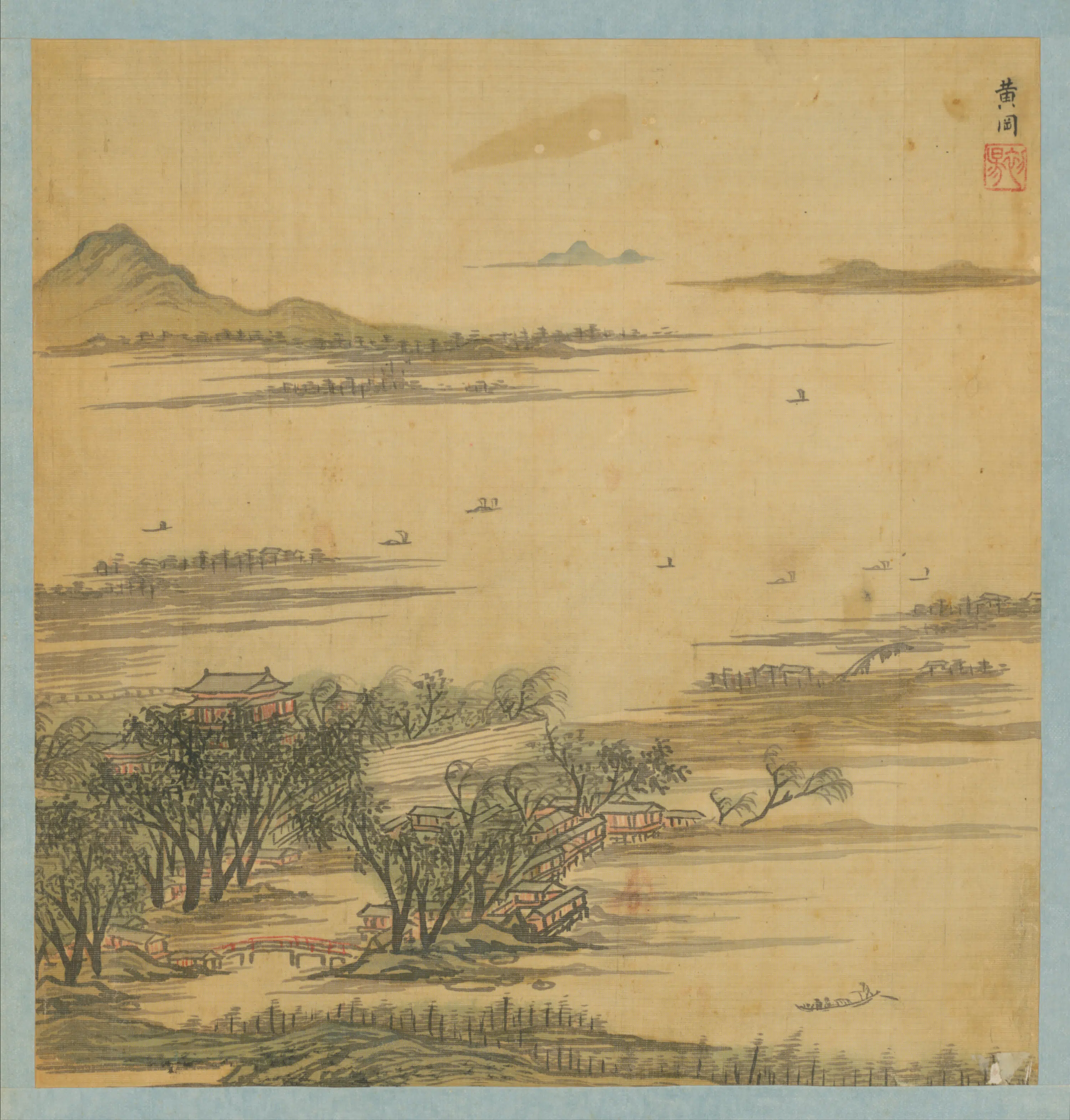 明朝【宋旭】《山川名胜册（10开）》 第9张