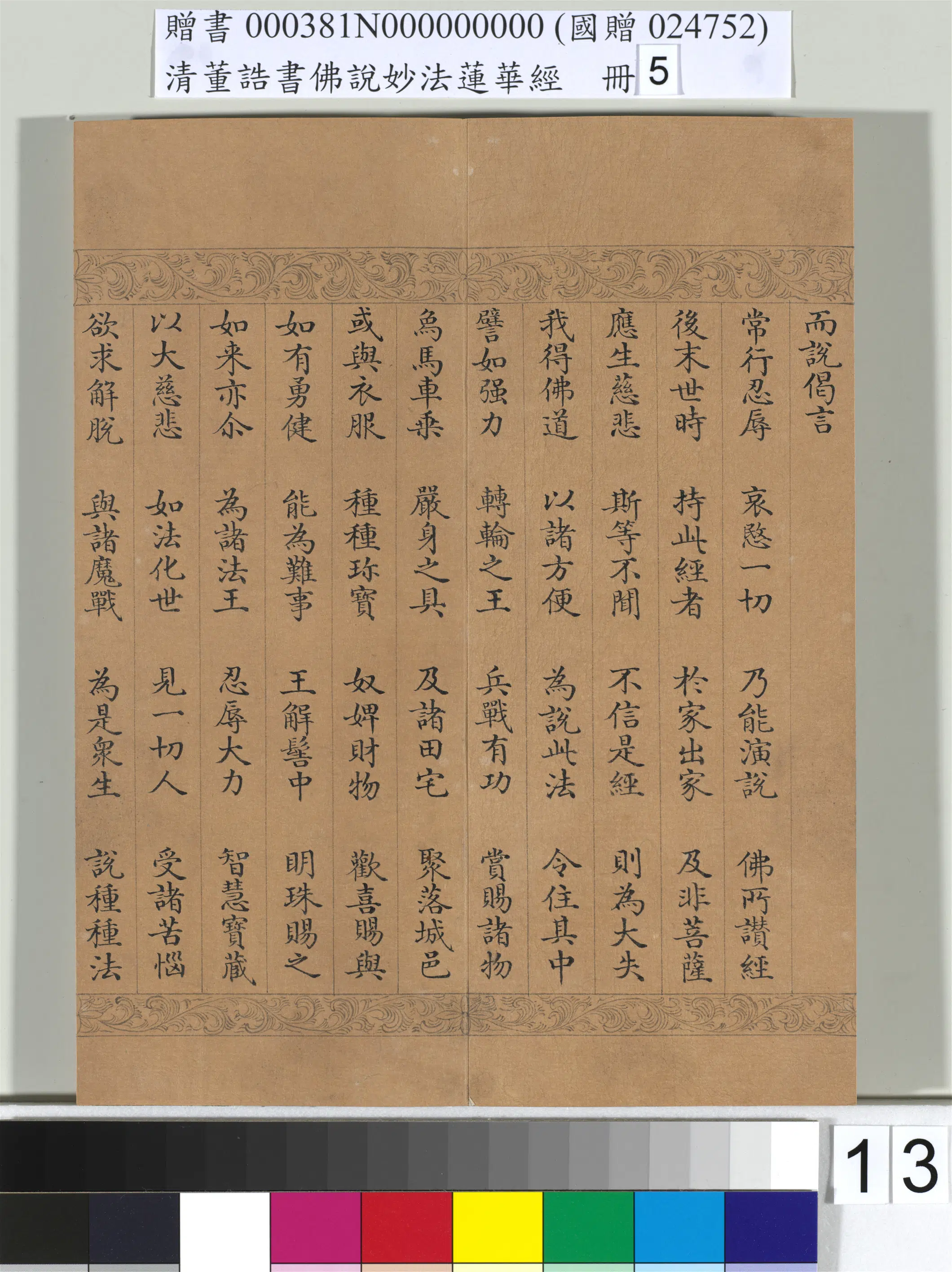 清代【董诰】《佛说妙法莲华经（五）册-52开》 第6张