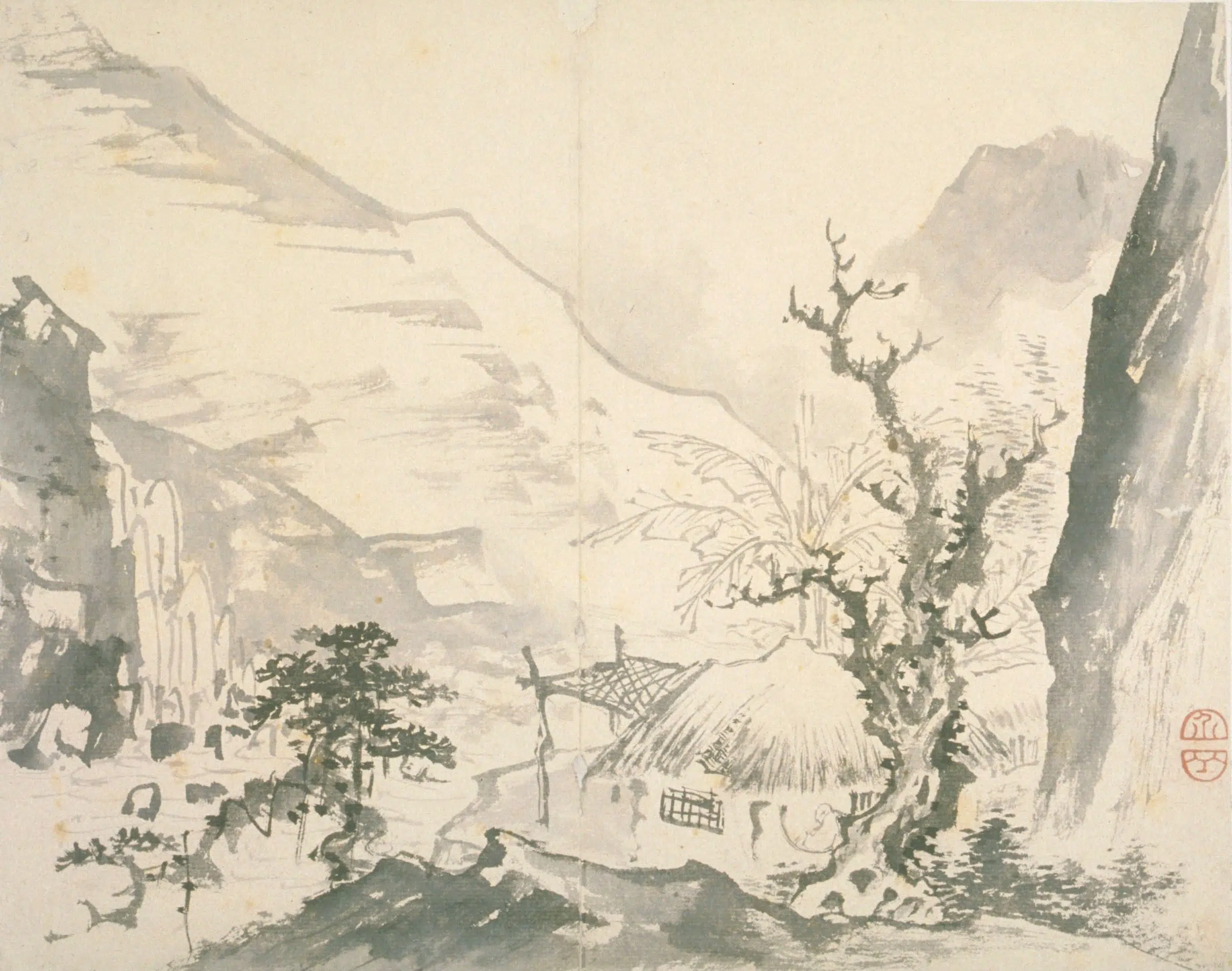 清代【髡残】《山水册》 第5张 清代【髡残】《山水册》 第5张