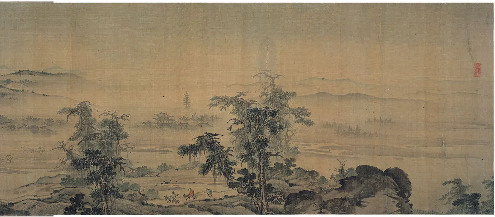 明朝【颜宗】《湖山平远图卷》 第9张