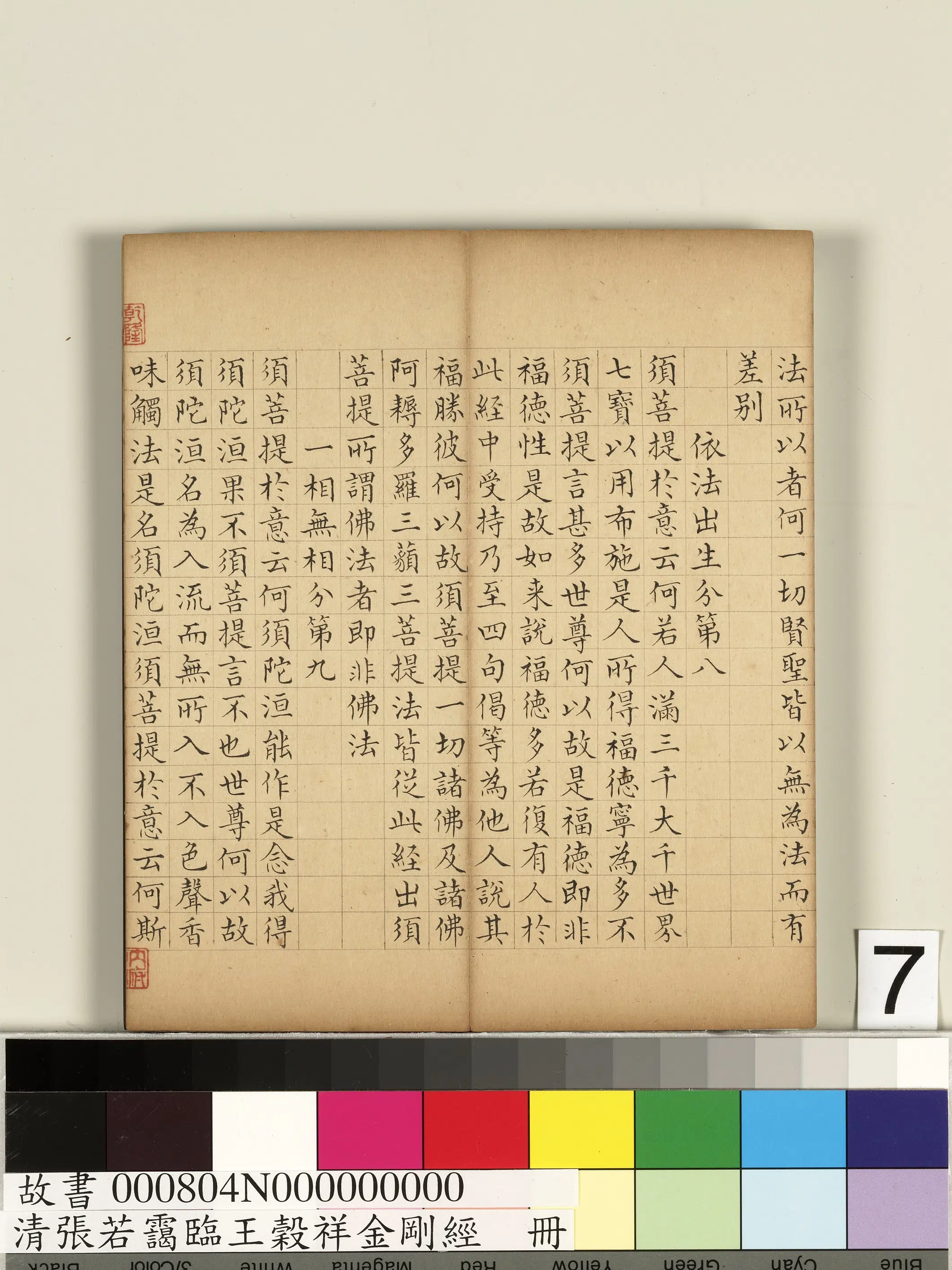 清代【张若霭】《临王谷祥金刚经册》 第24张 清代【张若霭】《临王谷祥金刚经册》 第24张