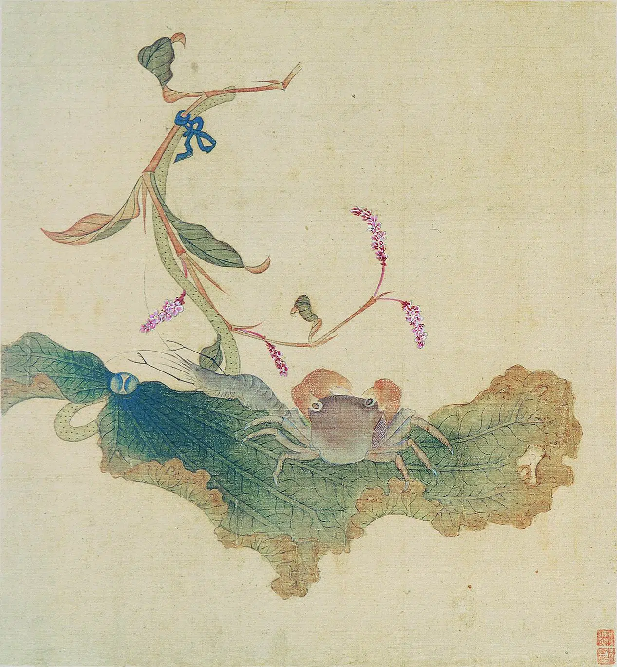 明朝【王维烈】《设色花卉册（十开）》 第1张
