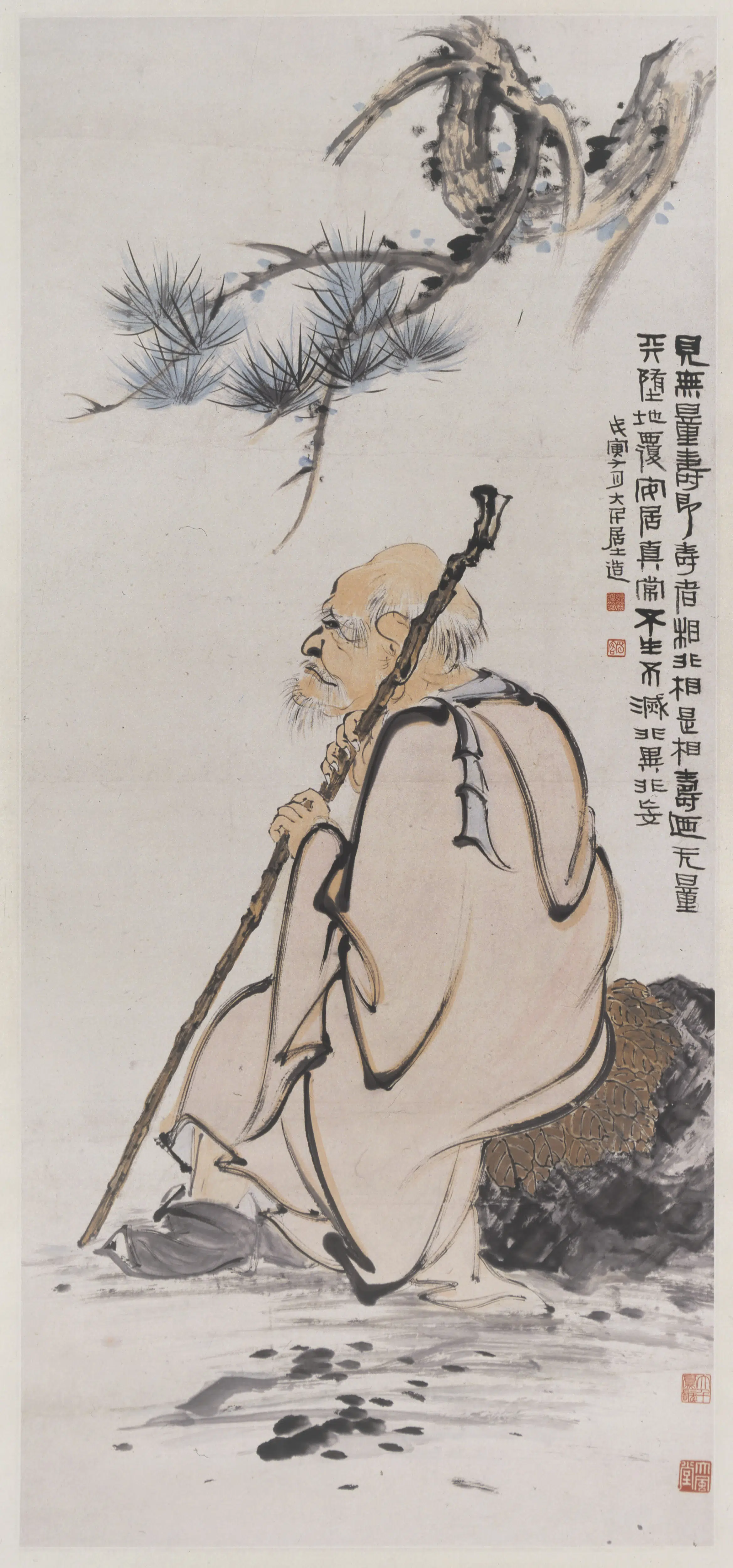 近现代【张大千】《无量寿佛像轴》