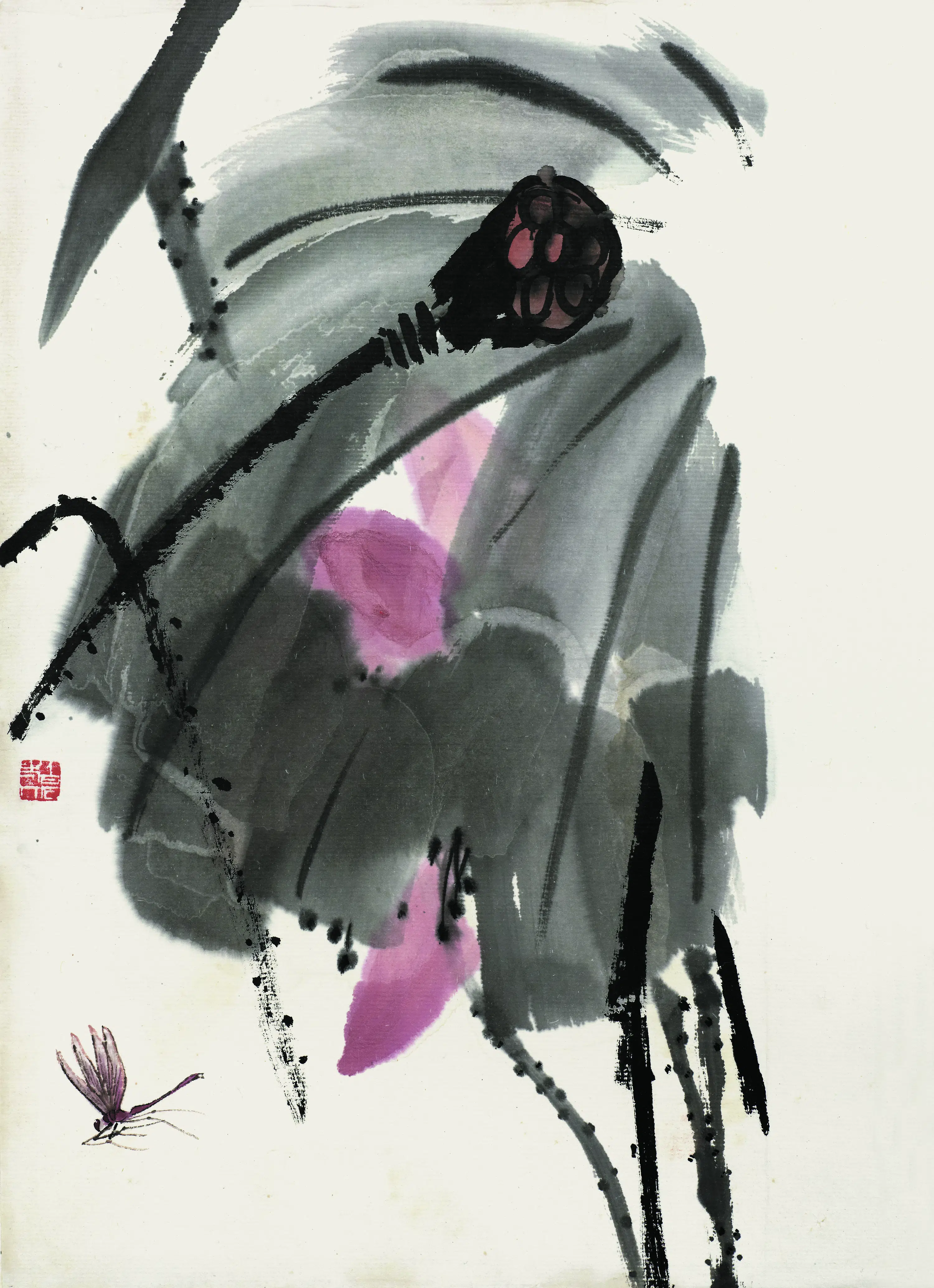 近现代【齐白石】《花卉虫草图册83开》 第30张 近现代【齐白石】《花卉虫草图册83开》 第30张