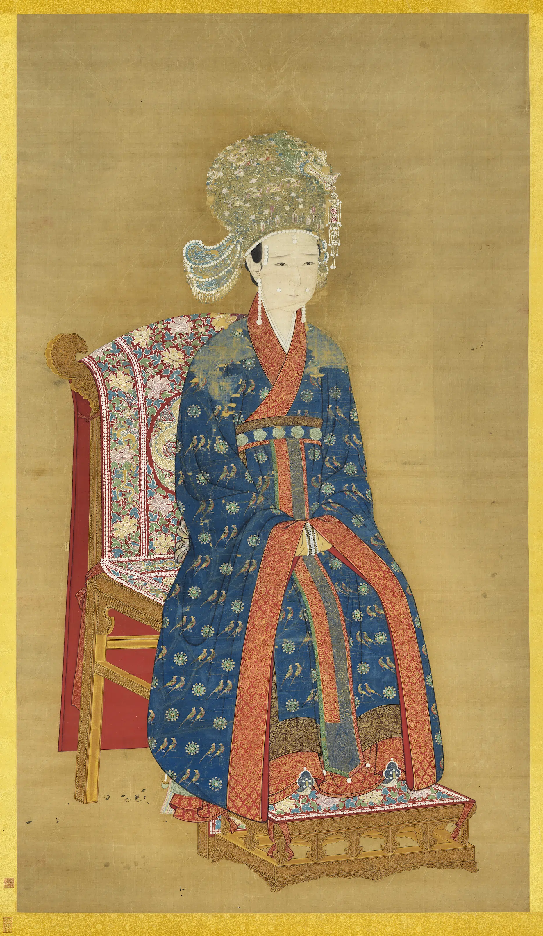 宋代《宋钦宗后坐像图轴》