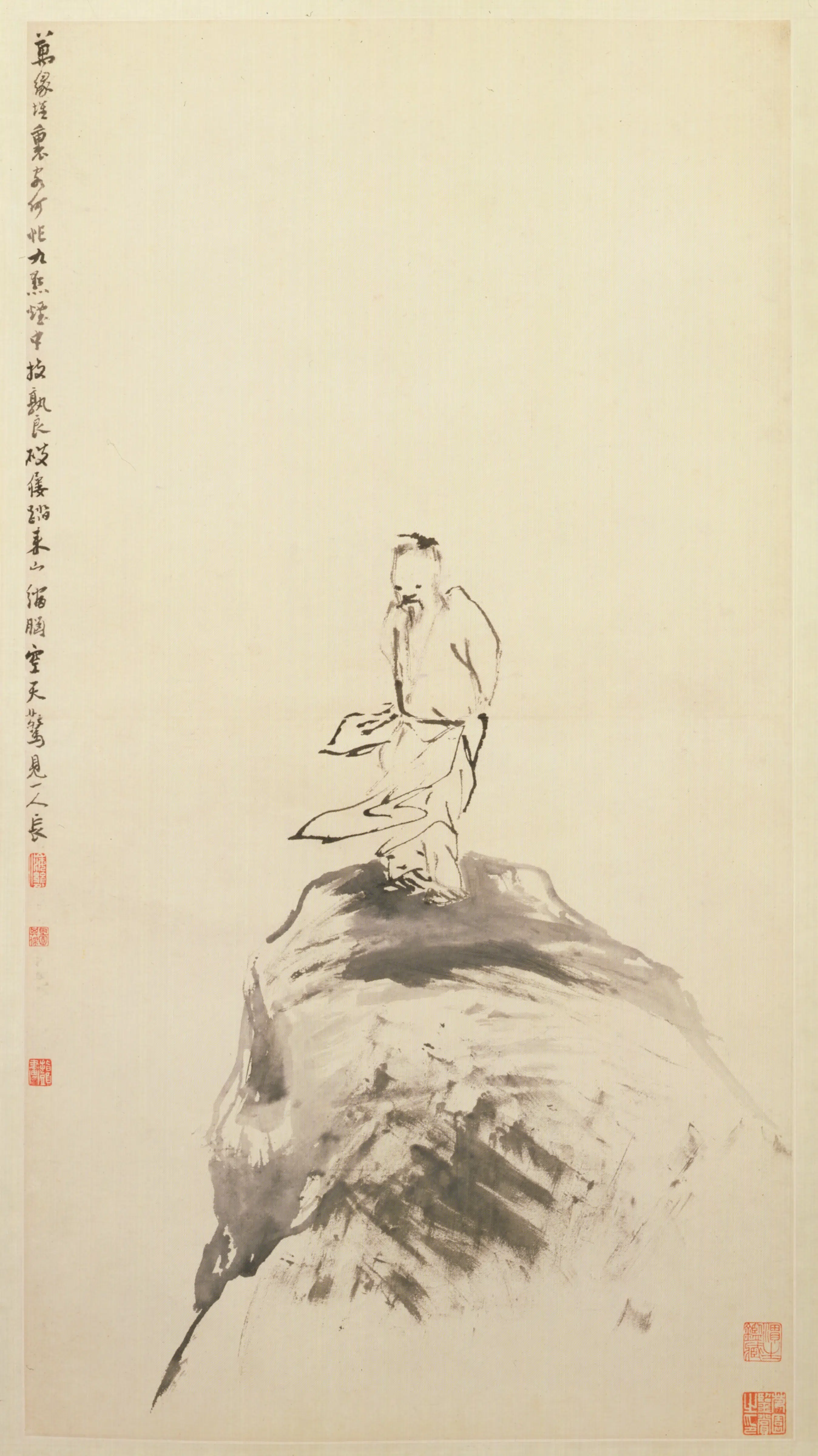清代【高其佩】《高冈独立图轴》