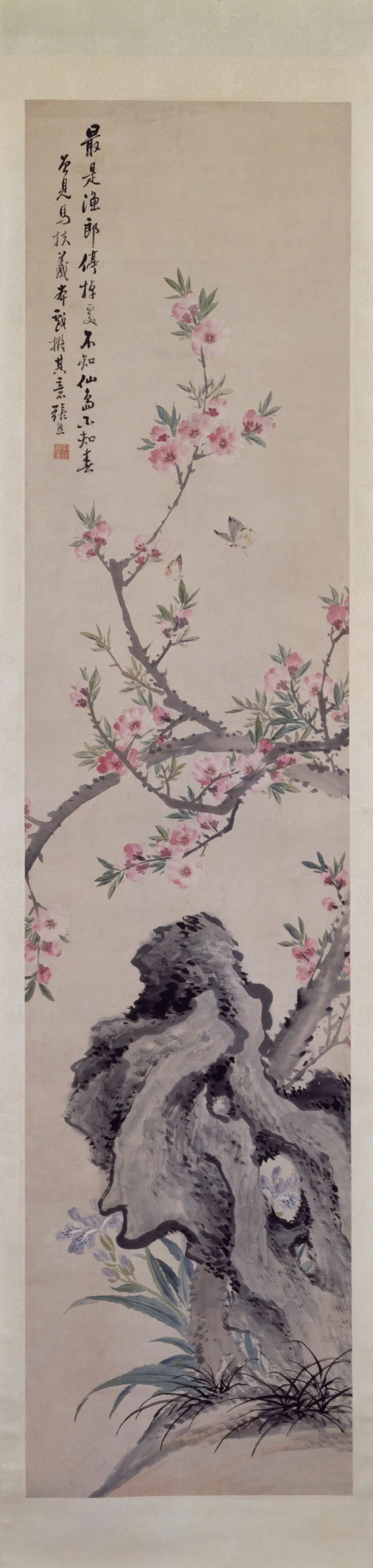 清代【张熊】《四季花卉屏（4开）》