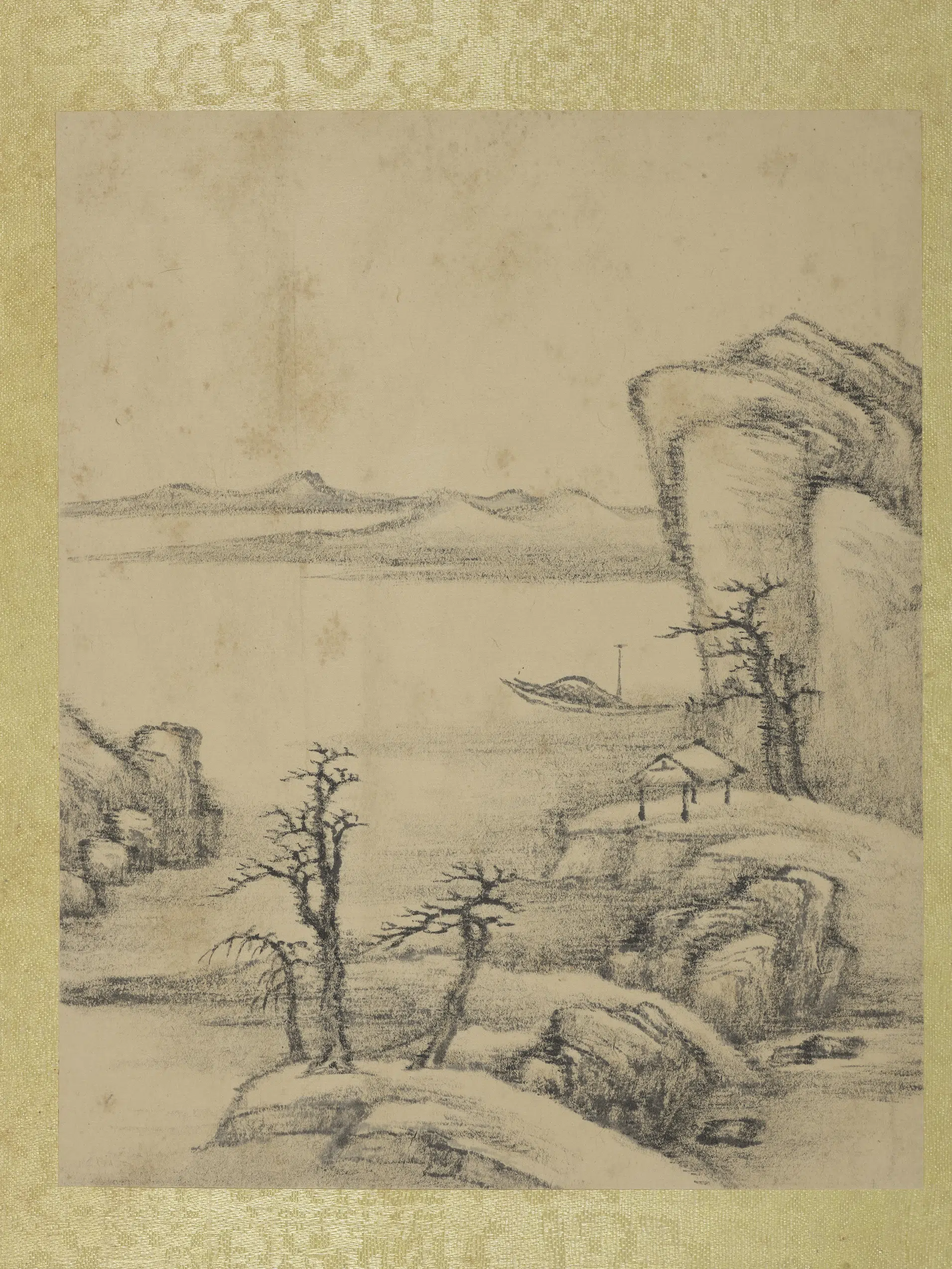 清代【爱新觉罗·允禧】《山水册-水亭秋壑》