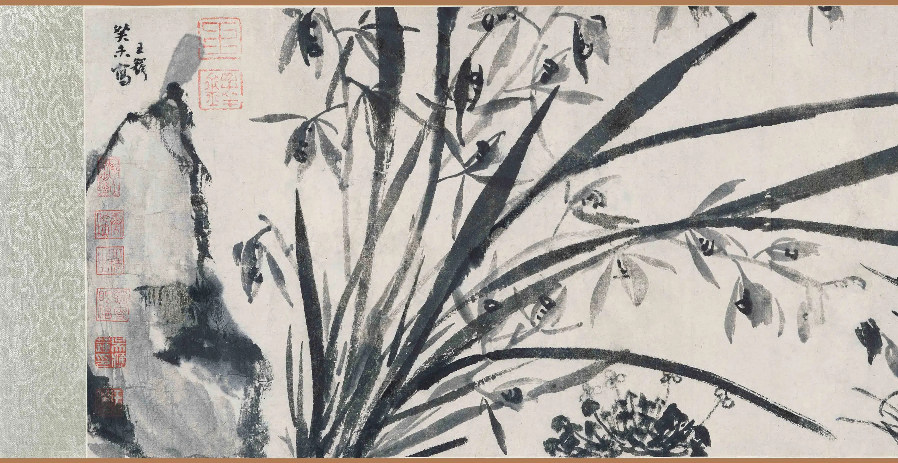 清代【王铎】《兰竹卷》
