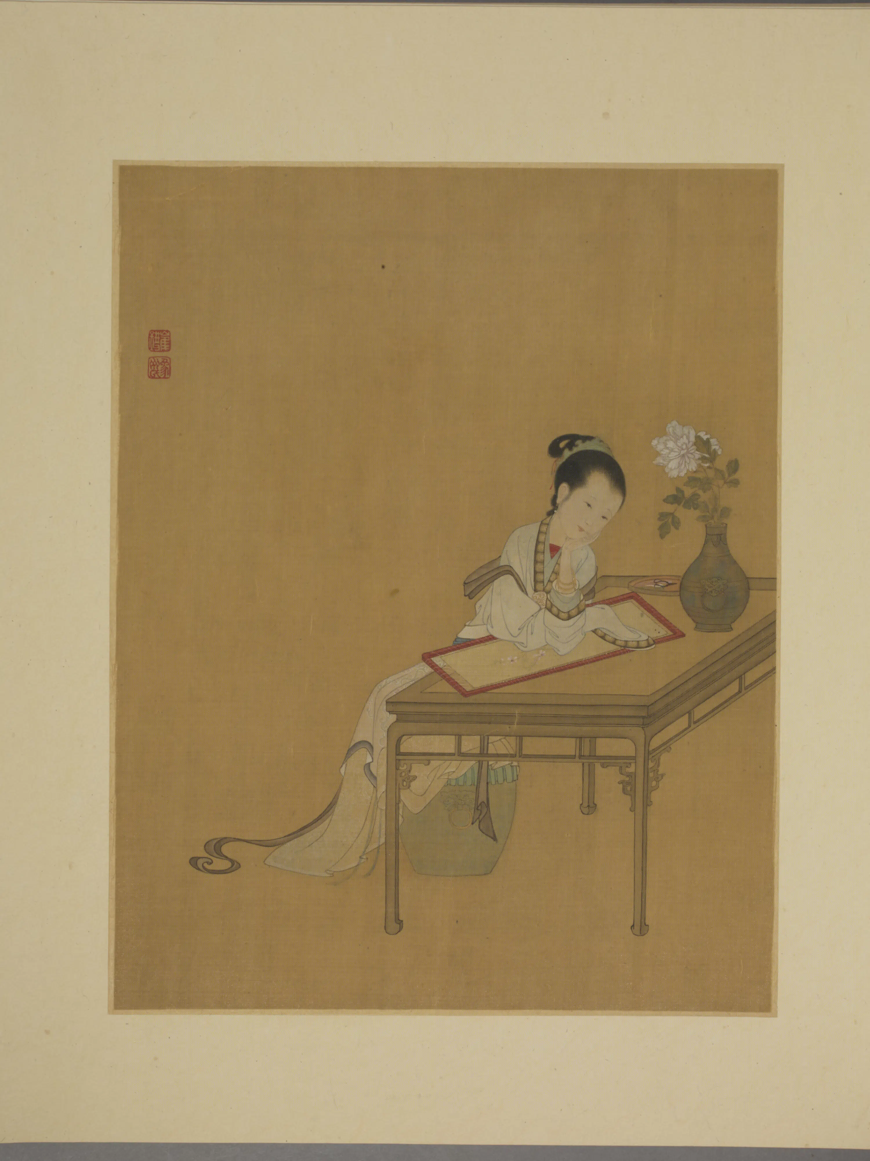 清代【崔鏏】《仕女图册》 第7张