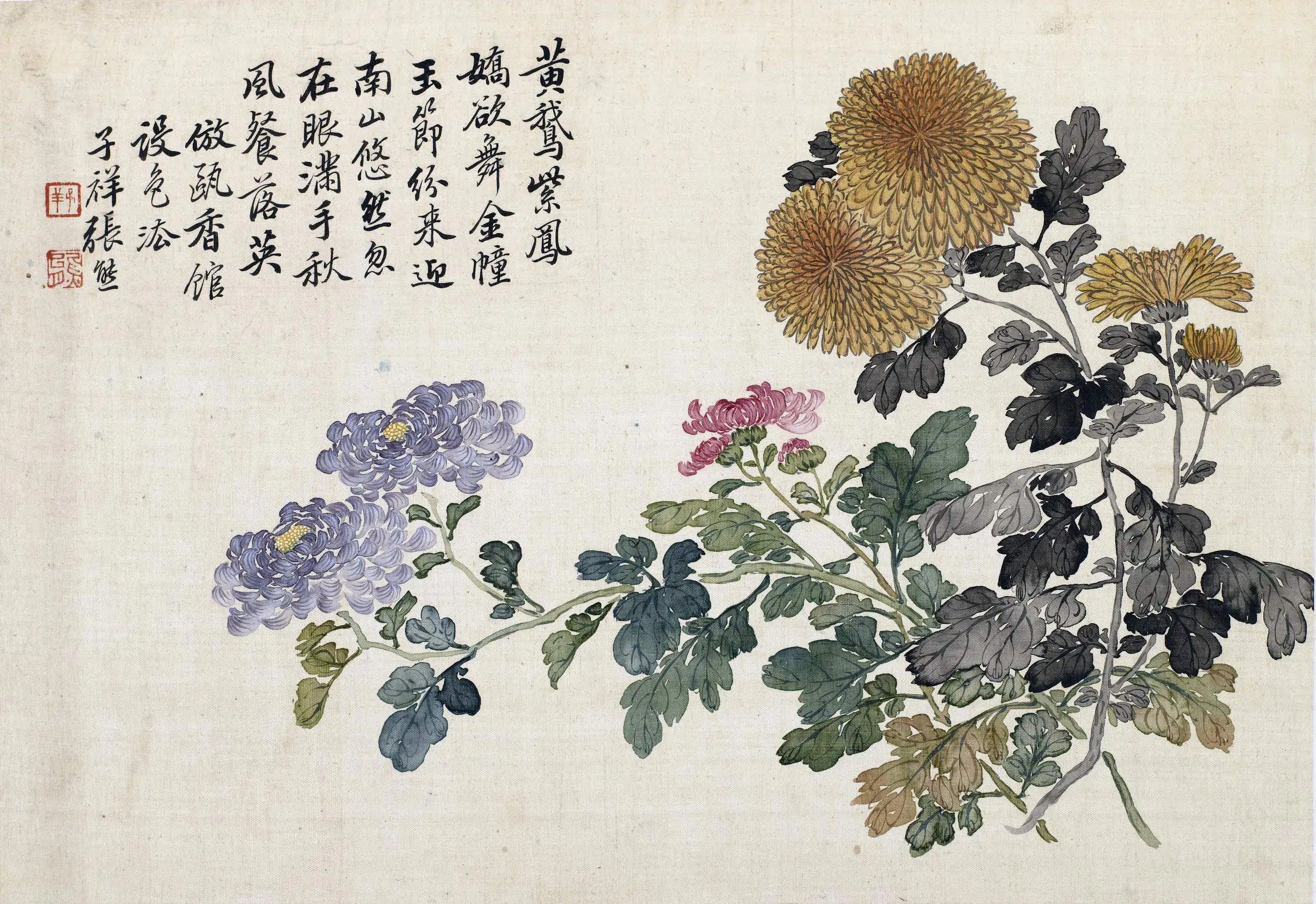 清代【张熊】《花卉册》 第7张
