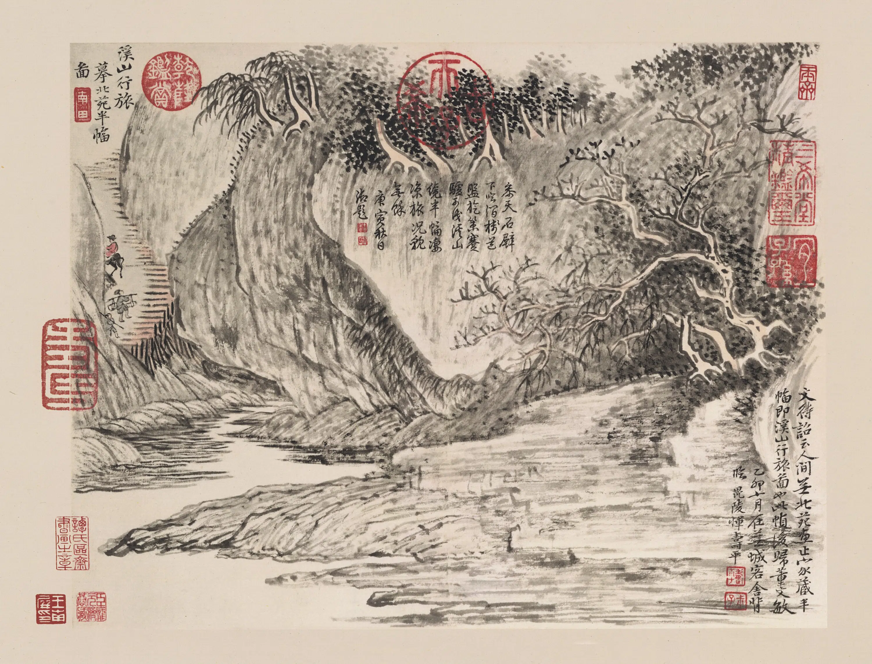 清代【恽寿平】《山水花鸟图册-10开》