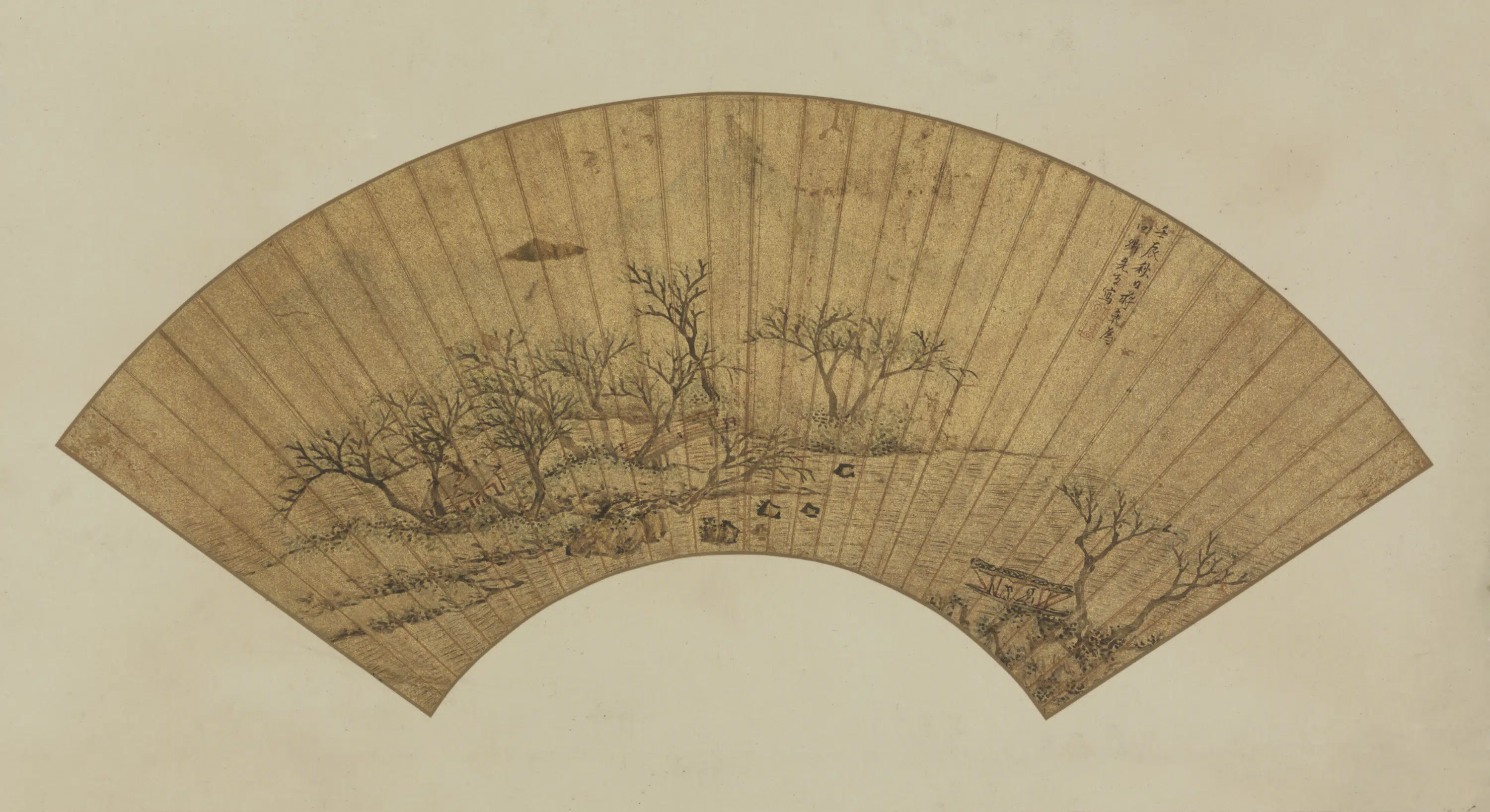 明朝【蒋乾】《山水扇》