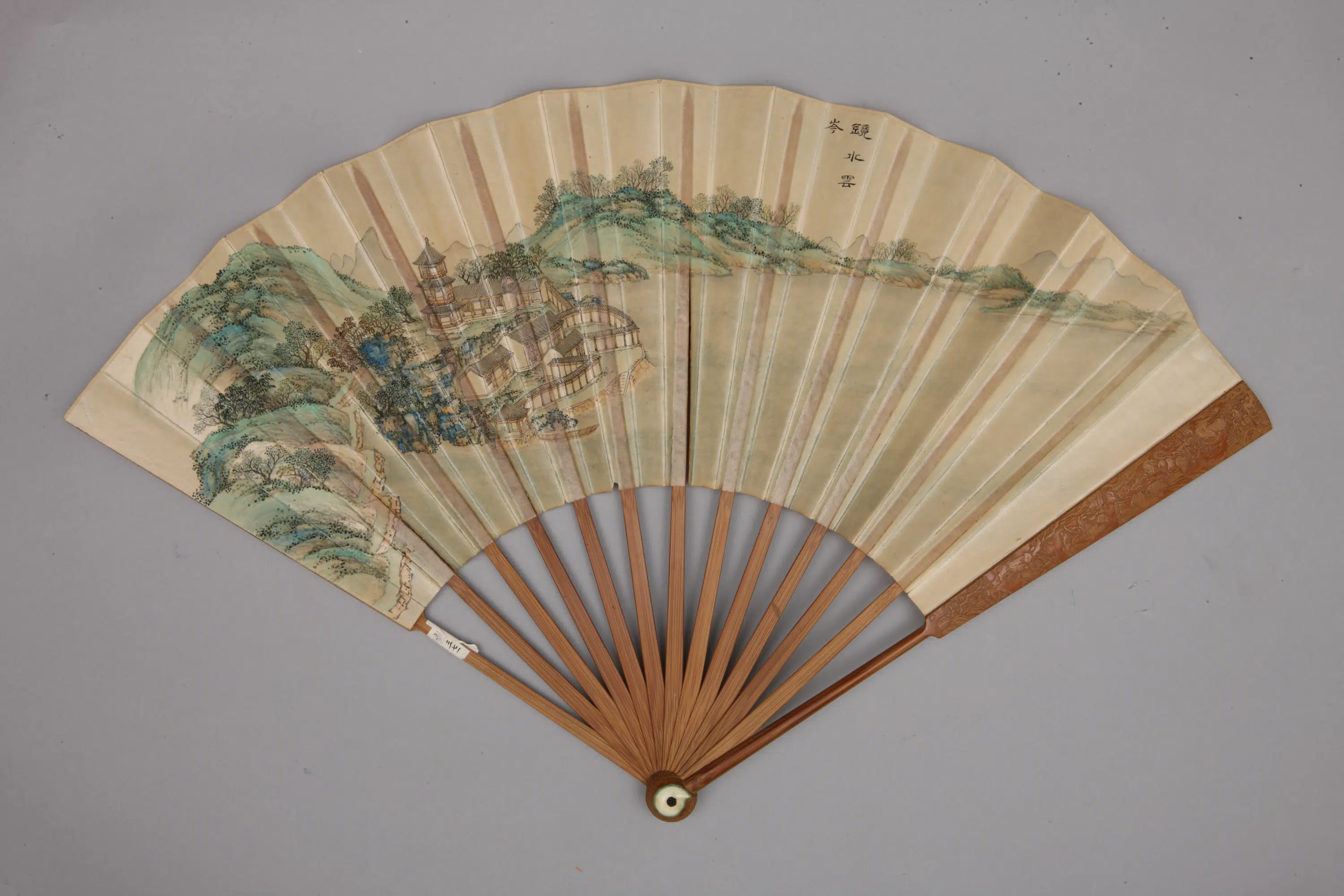 清代【王际华】《清人画避暑山庄三十六景图王际华书诗成扇-28幅》 第4张