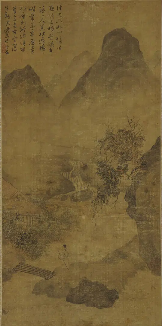清代【翟（瞿）大坤（翟云屏）】《山水轴》