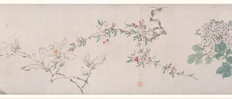 清代【陈嘉言】《花卉鸟兽图卷》 第2张 清代【陈嘉言】《花卉鸟兽图卷》 第2张