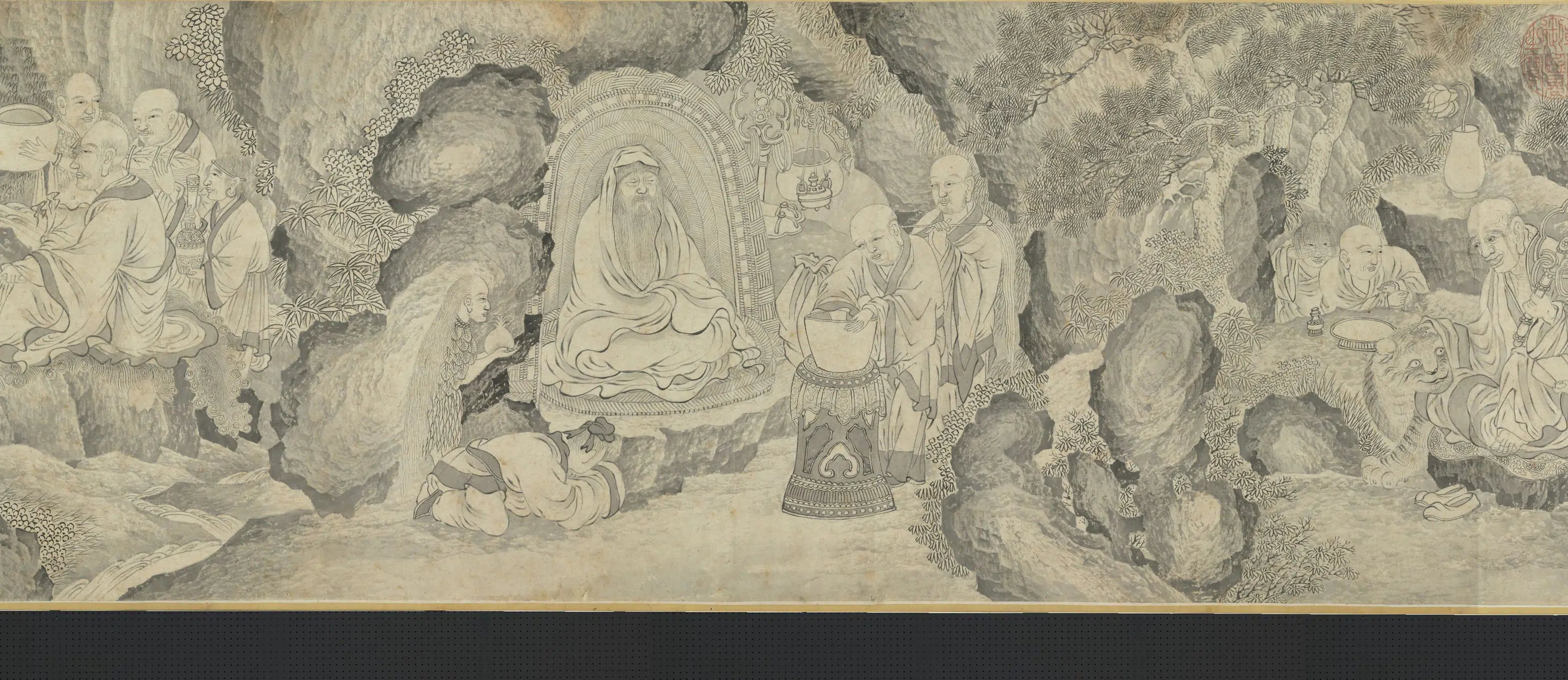 明朝【丁云鹏】《十六应真图卷》 第6张