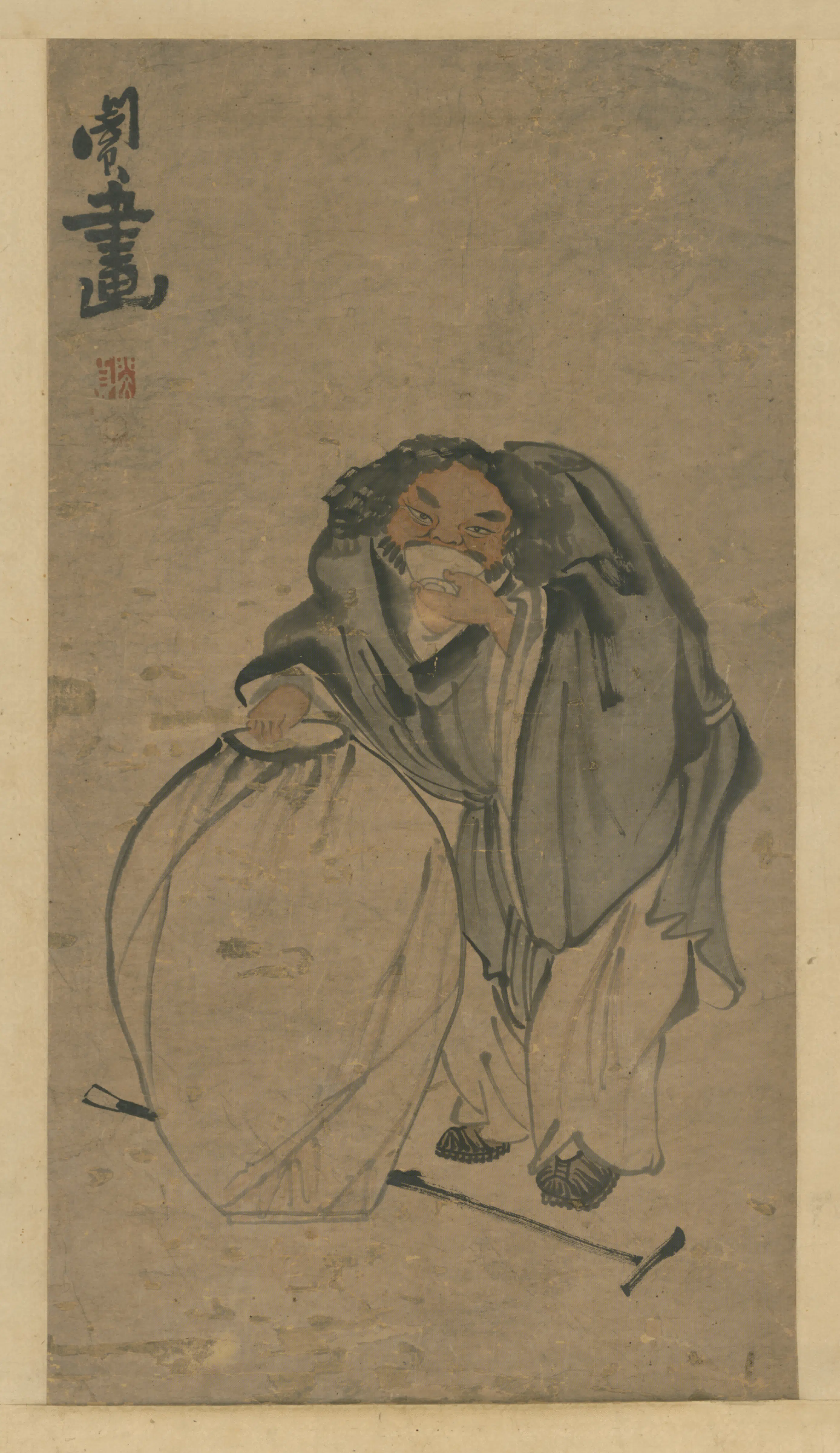 清代【闵贞】《人物轴》