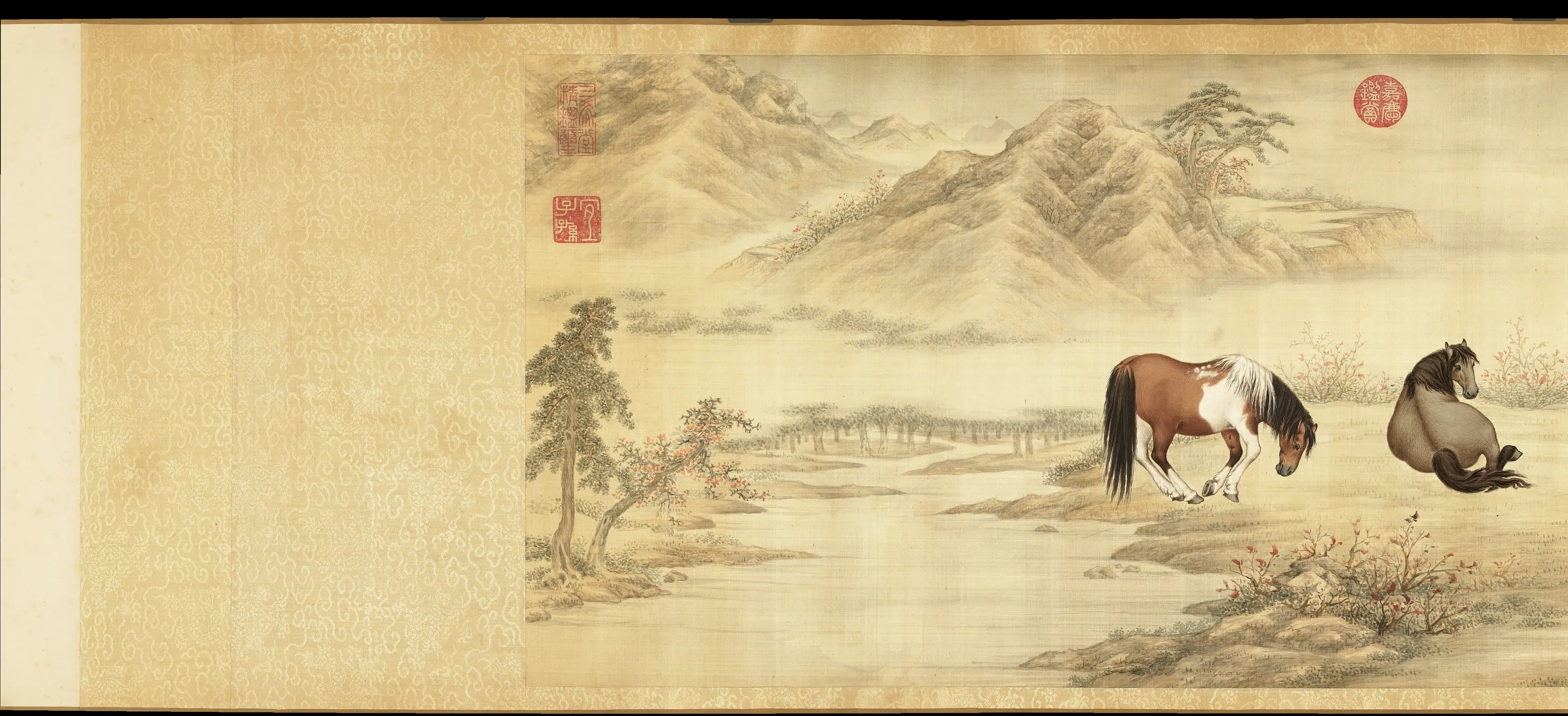 清代《清人天闲驯良平安八骏卷-1》