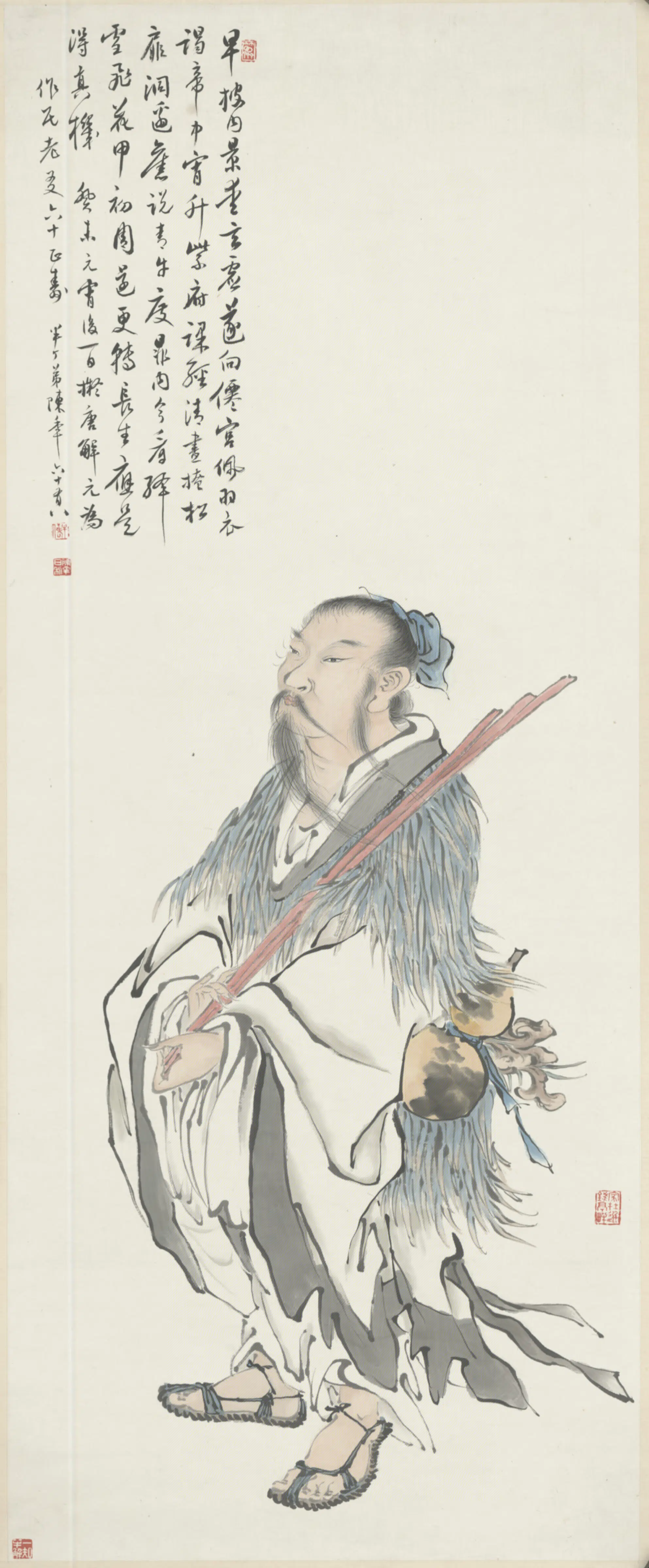 近现代【陈年】《吕纯阳像轴》