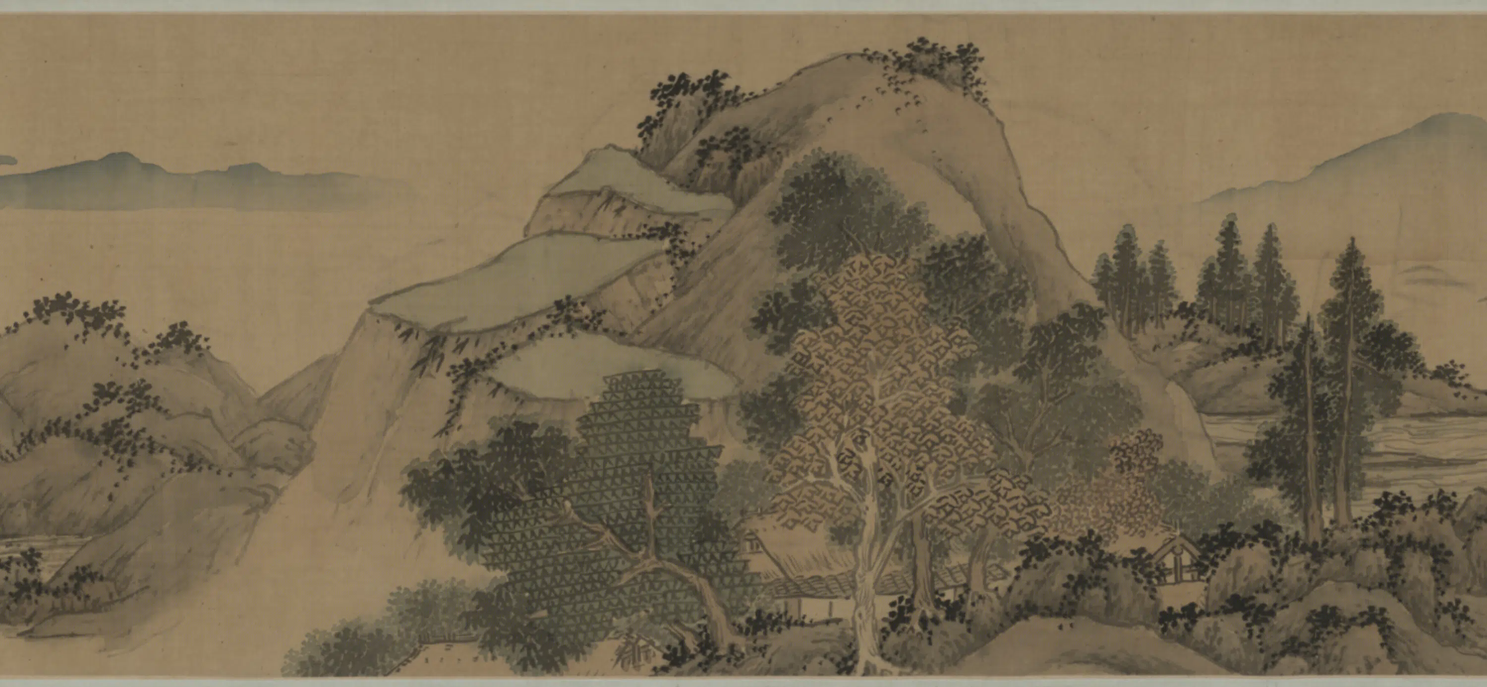 明朝【张宏】《仿沈周秋山书屋卷》 第2张