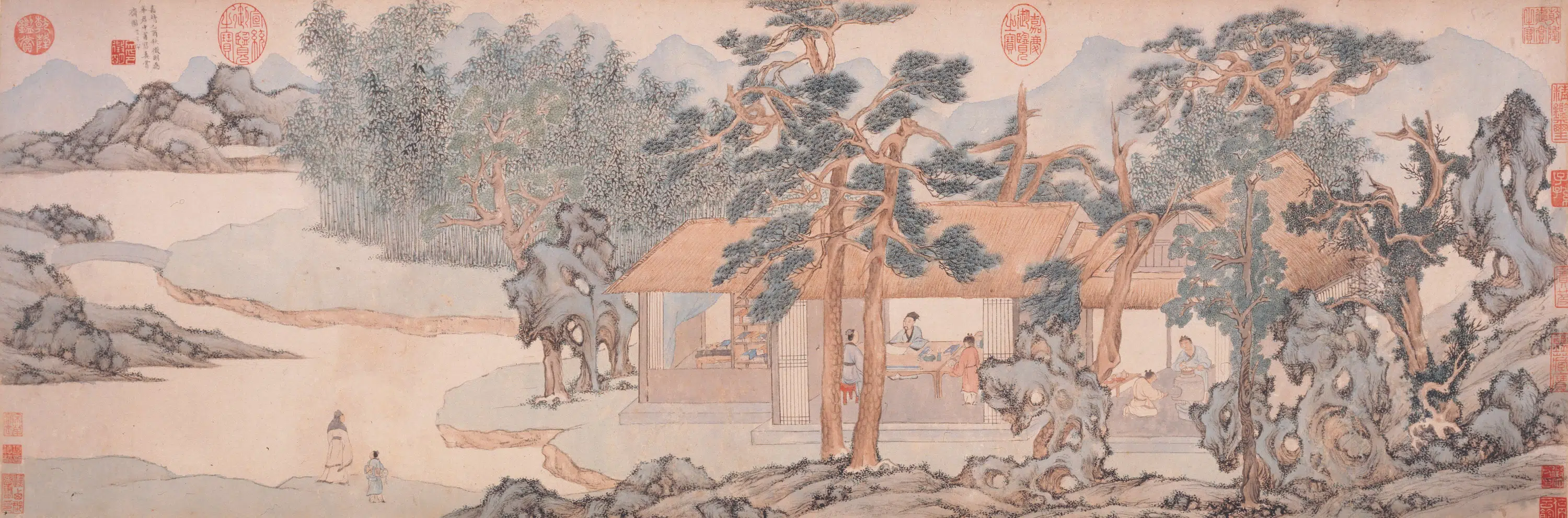 明朝【文徵明（文征明）】《真赏斋图卷》