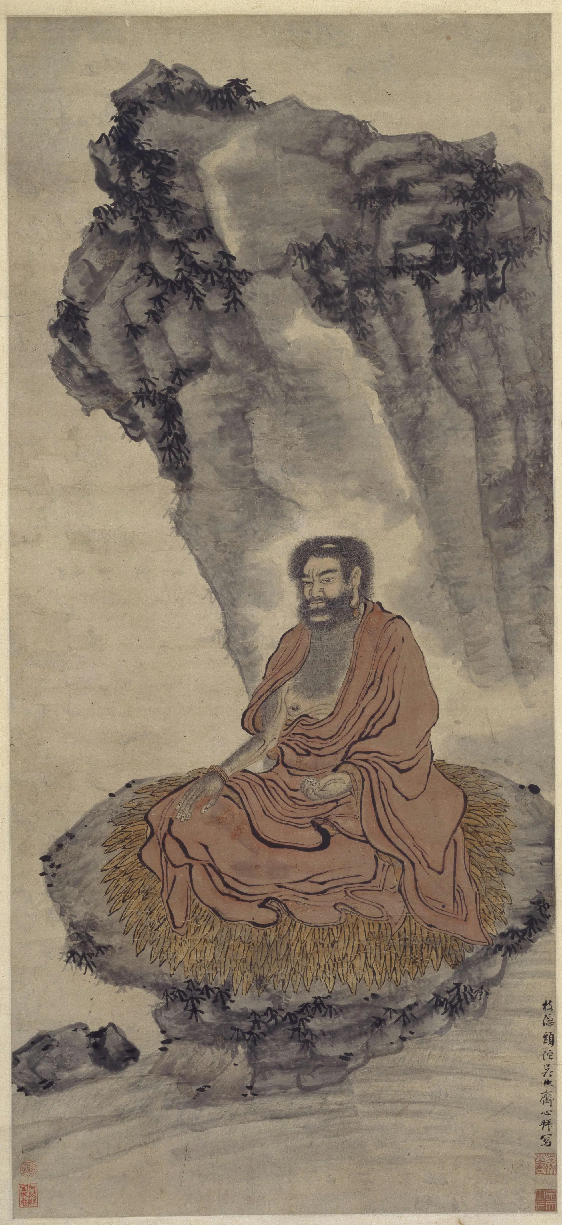 明朝【吴彬】《达摩图轴》